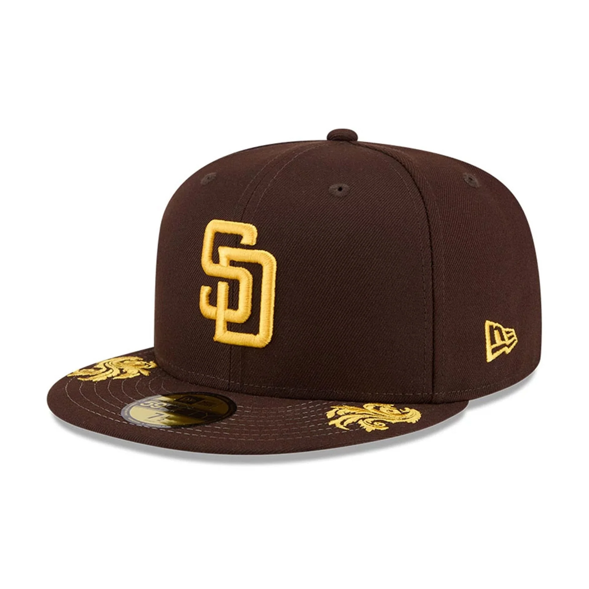 San Diego Padres MLB Script Dark Brown 59FIFTY Fitted Cap - Image 6