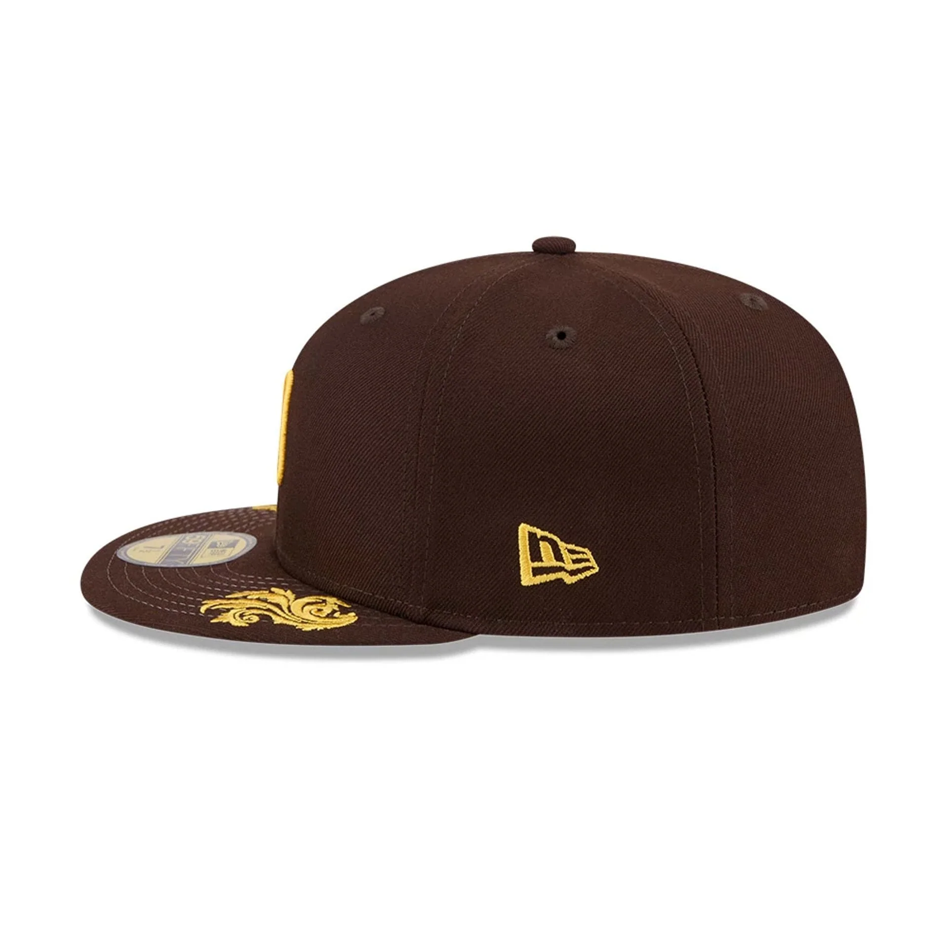 San Diego Padres MLB Script Dark Brown 59FIFTY Fitted Cap - Image 7