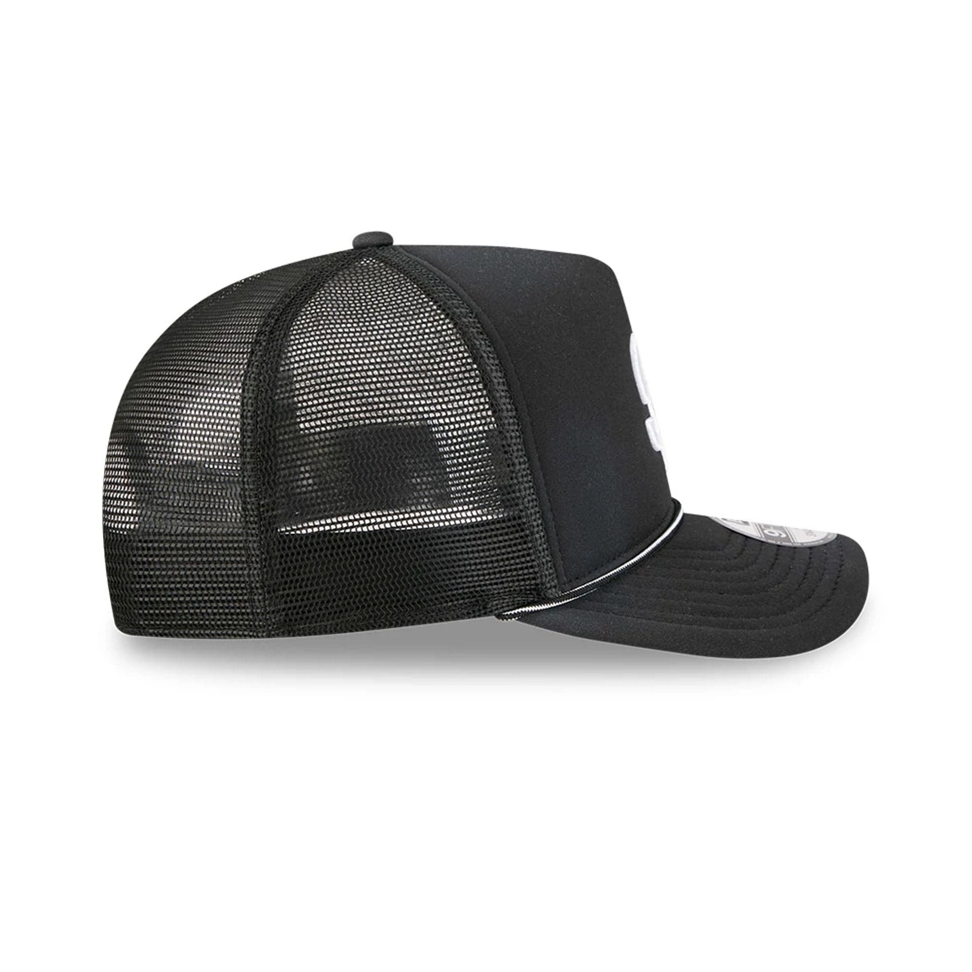 San Diego Padres MLB Washed Black 9FIFTY A-Frame Trucker Adjustable Cap - Image 6