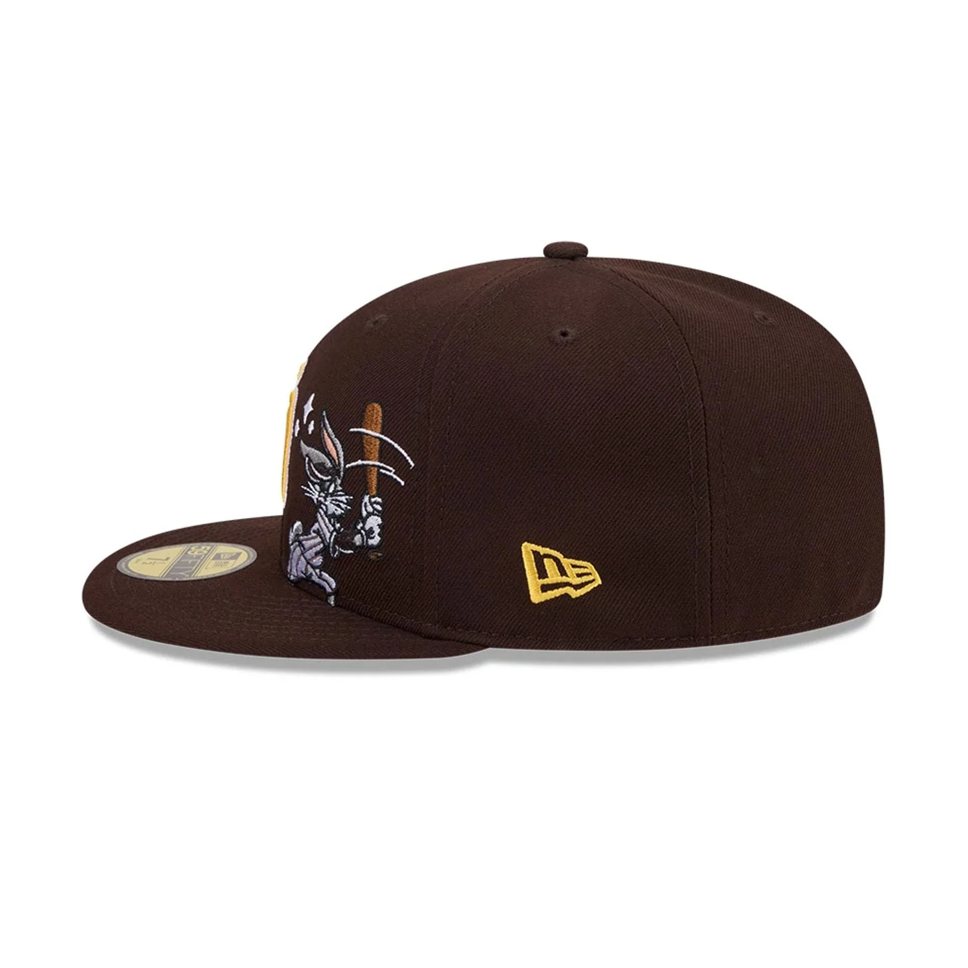 San Diego Padres MLB X Looney Tunes Bugs Bunny Dark Brown 59FIFTY Fitted Cap - Image 7