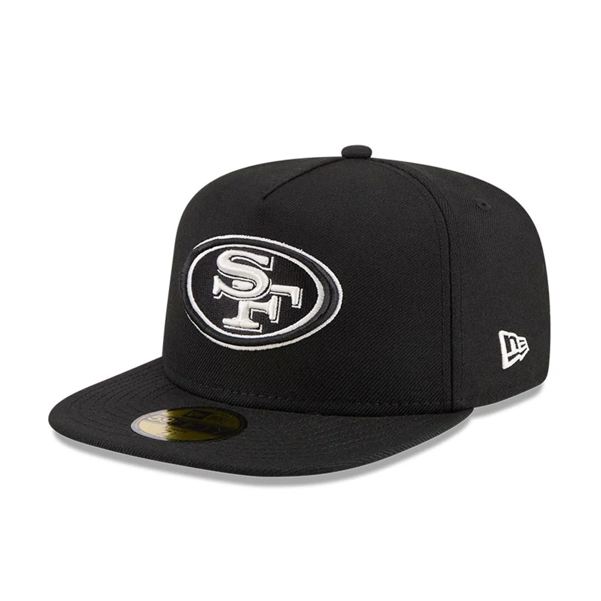 San Francisco 49ers NFL Chiseled Embroidery Black 59FIFTY A-Frame Fitted Cap - Image 5