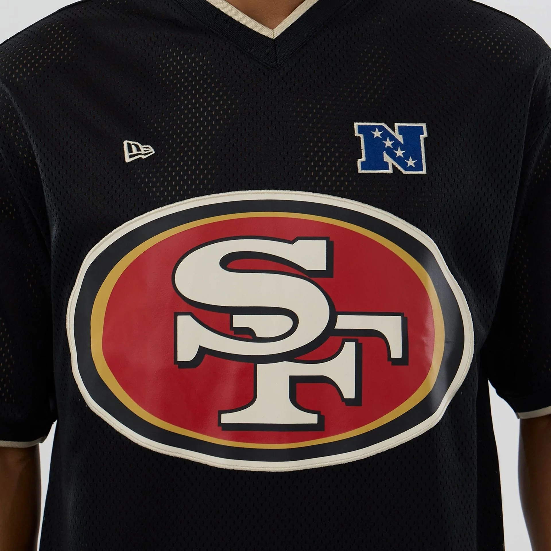 San Francisco 49ers NFL Mesh Black Oversized T-Shirt - Image 5
