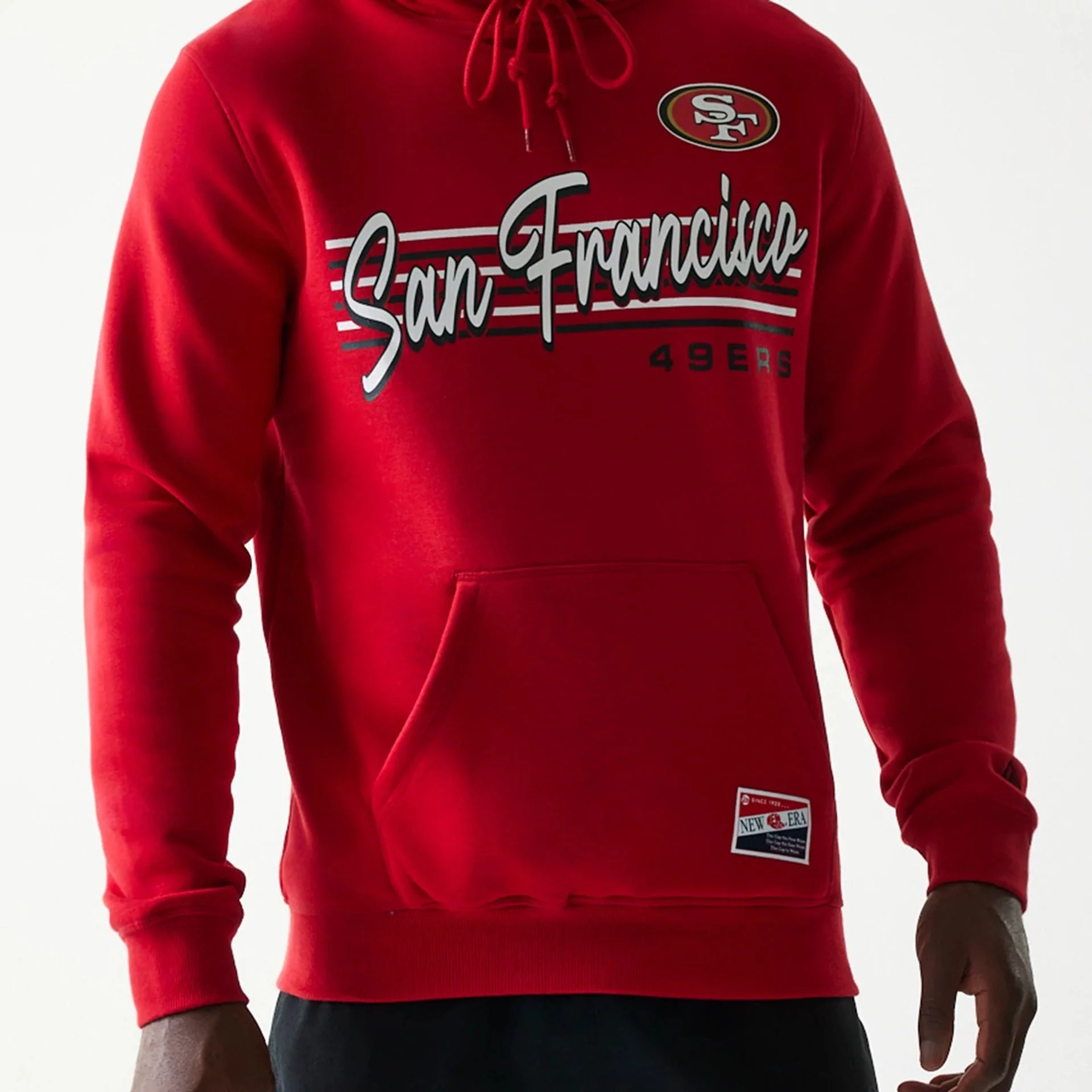 San Francisco 49ers NFL Throwback Red Pullover Hoodie - Image 3
