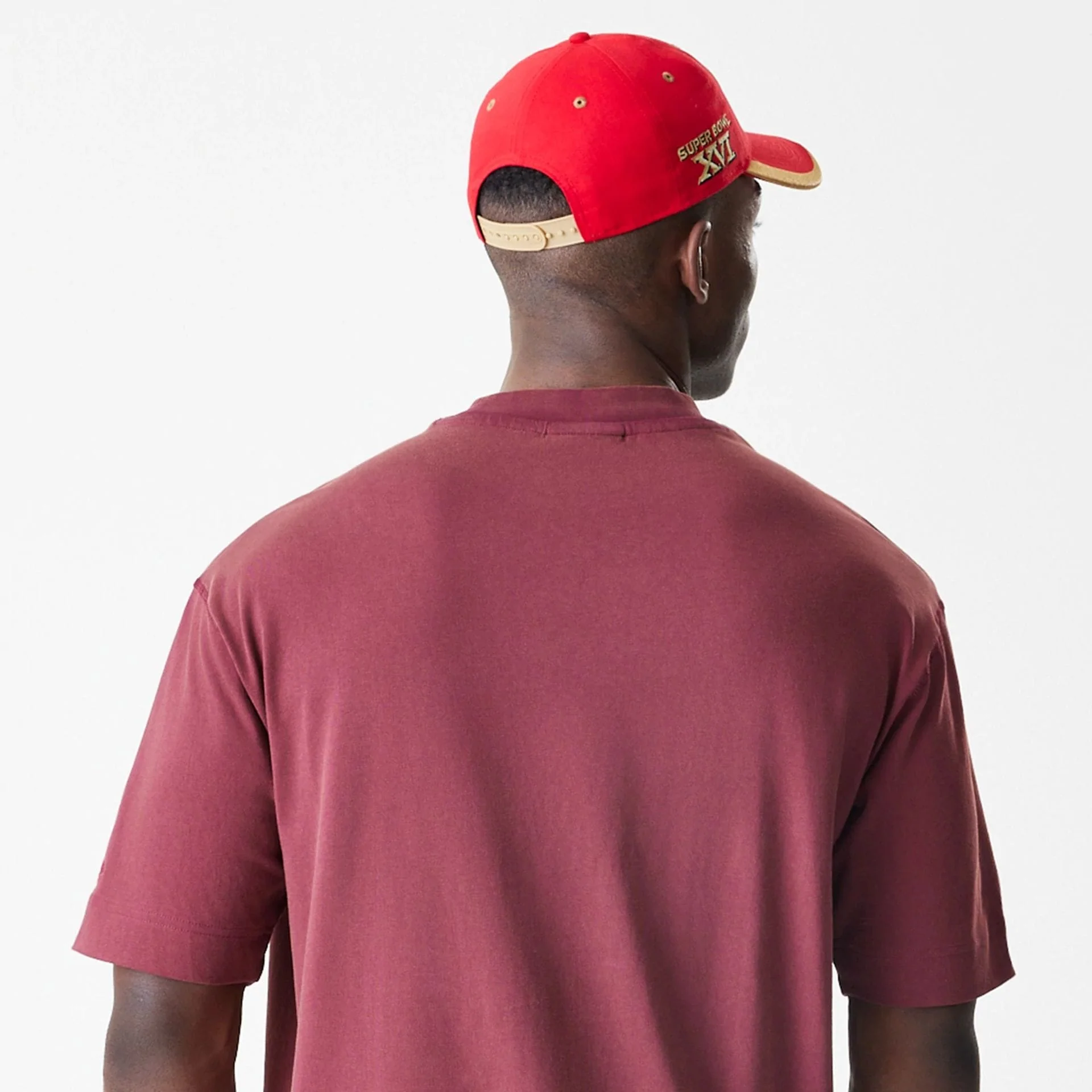 San Francisco 49ers NFL Washed Boxy Dark Red Oversized T-Shirt - Image 8