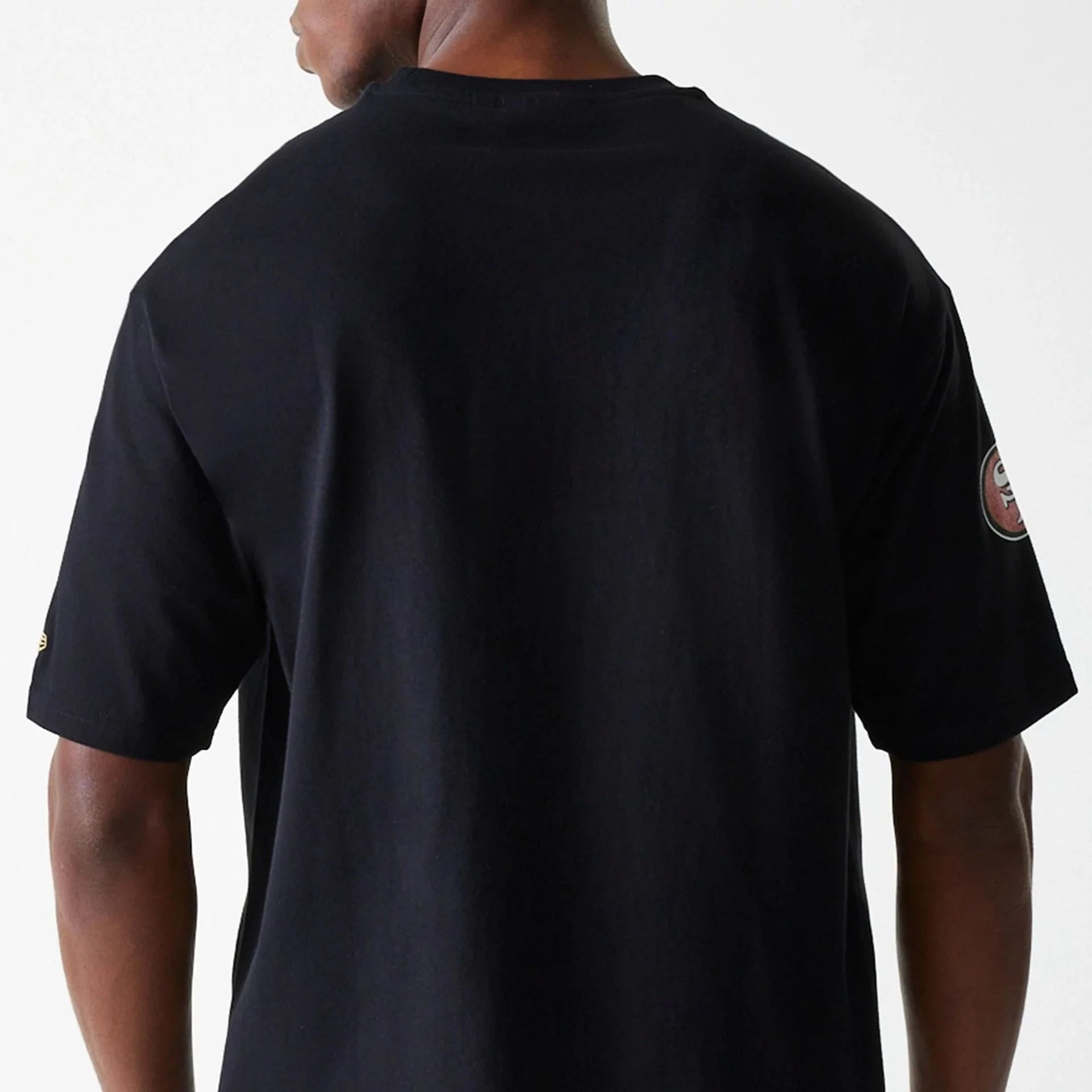 San Francisco 49ers NFL Wordmark Black Oversized T-Shirt - Image 6