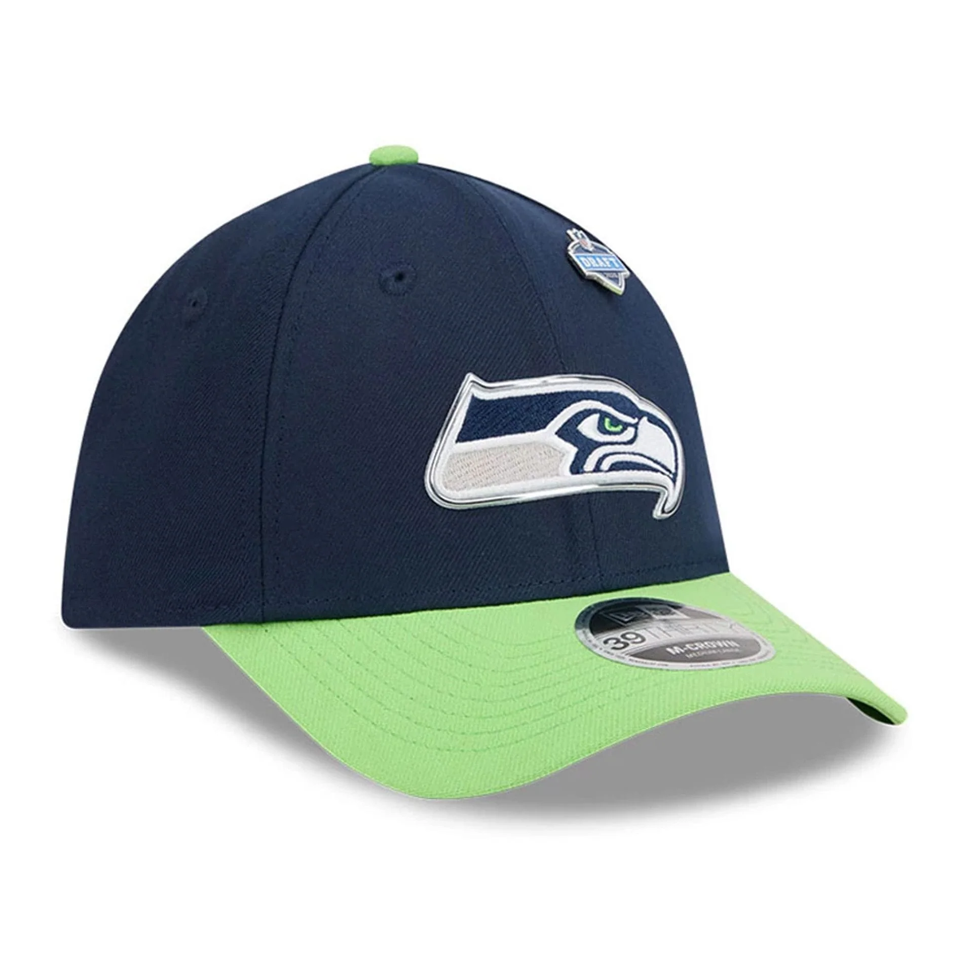 Seahawks NFL Draft 2026 Dark Blue 39THIRTY M-Crown Stretch Fit Cap - Image 4