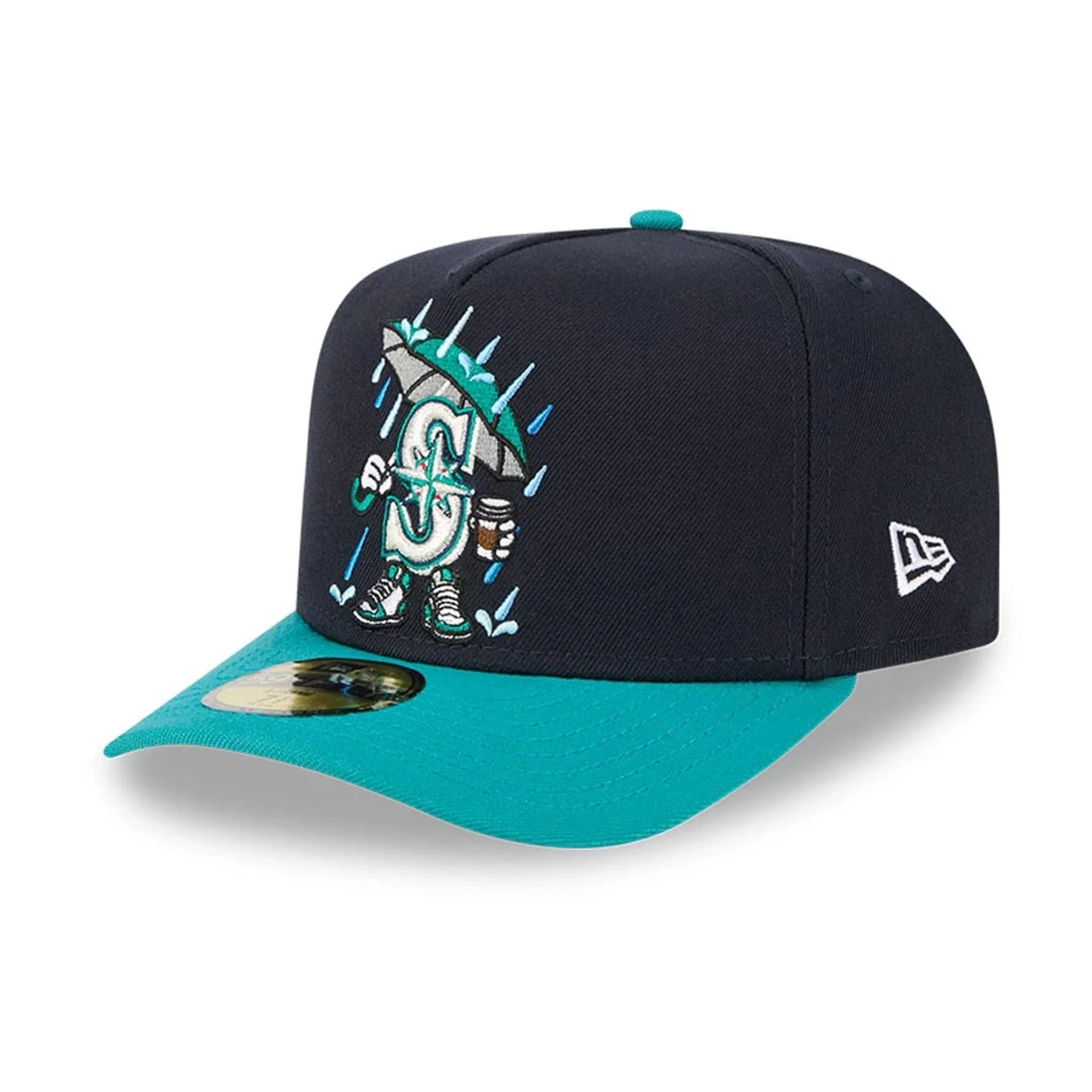 Seattle Mariners MLB Cartoon Navy 59FIFTY A-Frame Fitted Cap - Image 4