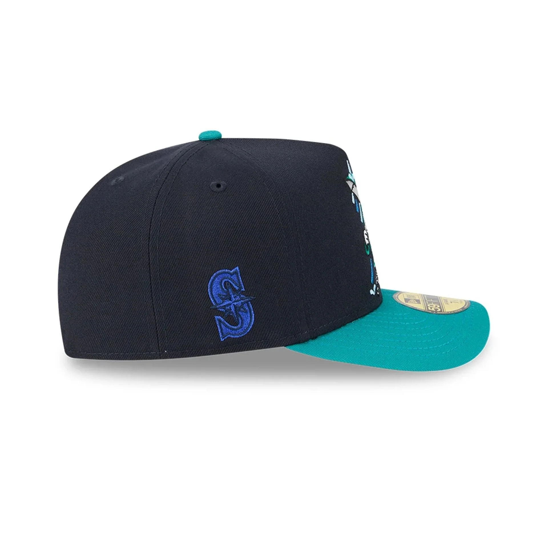 Seattle Mariners MLB Cartoon Navy 59FIFTY A-Frame Fitted Cap - Image 5