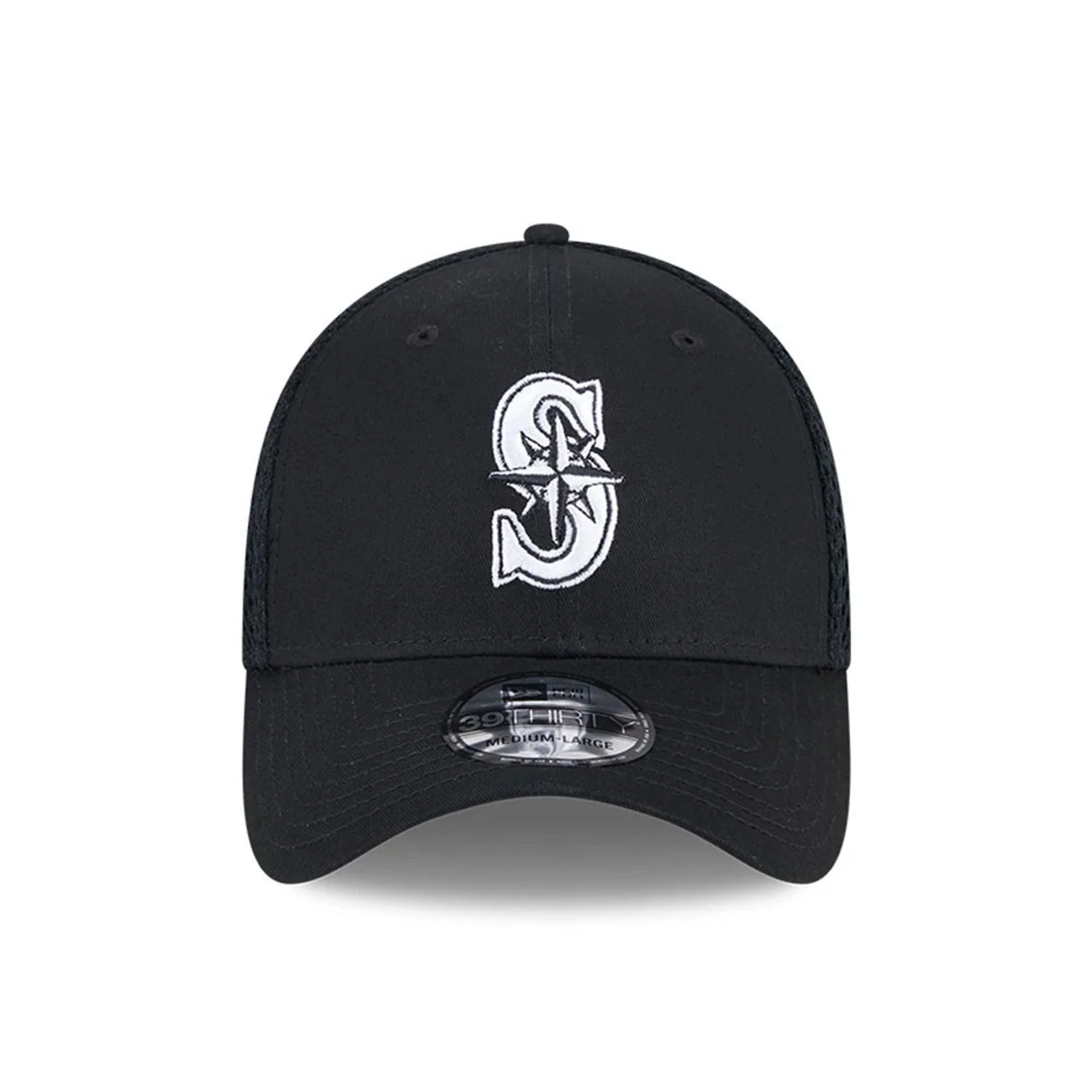 Seattle Mariners MLB Evergreen Neo Black 39THIRTY Stretch Fit Cap - Image 3