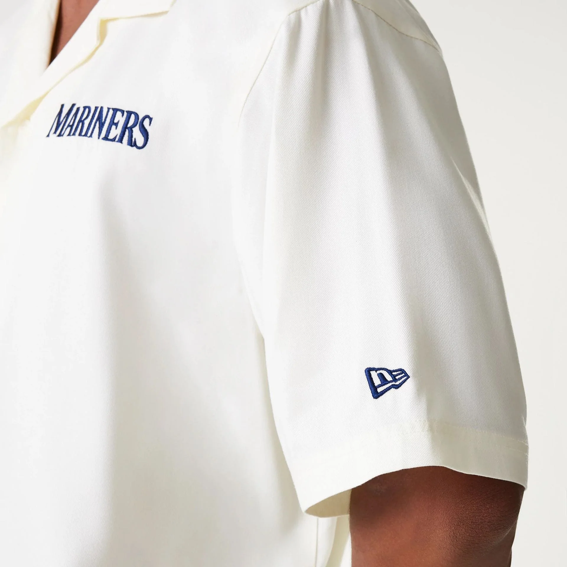 Seattle Mariners MLB Graphic Open White Revere Short Sleeve Shirt - Image 6