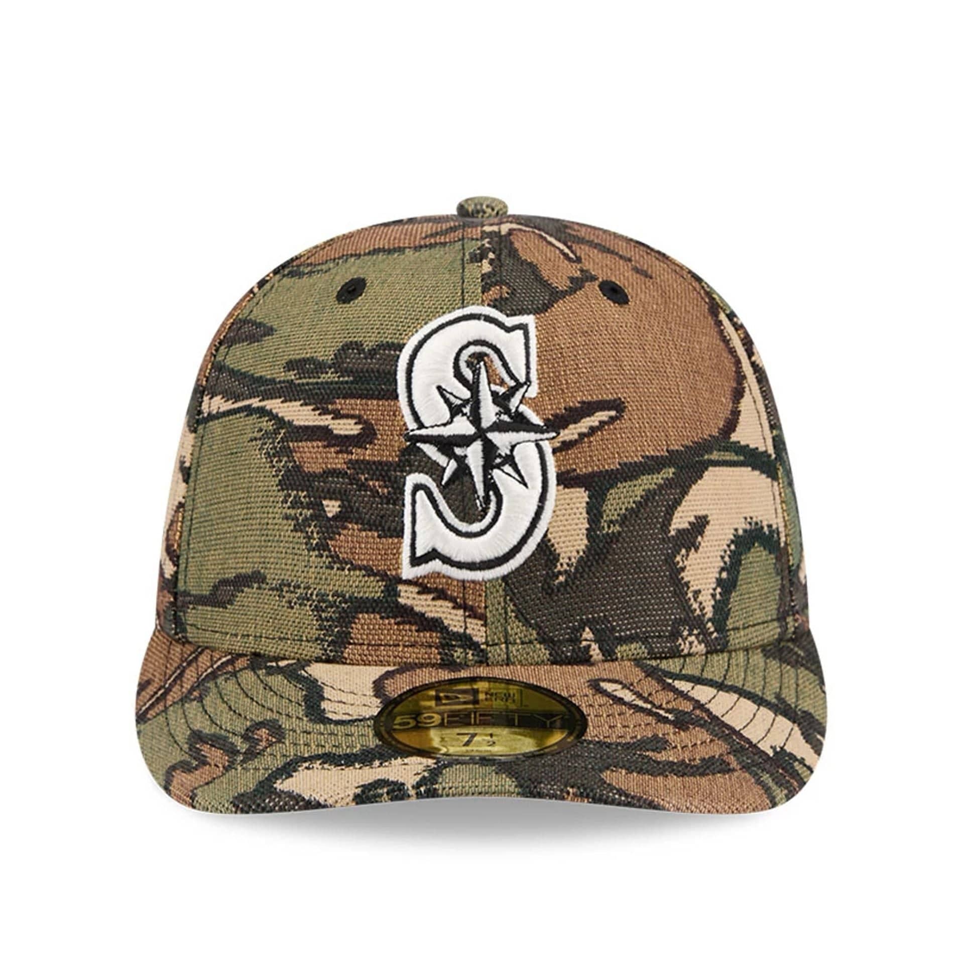 Seattle Mariners MLB Jacquard Camo 59FIFTY Fitted Cap - Image 3
