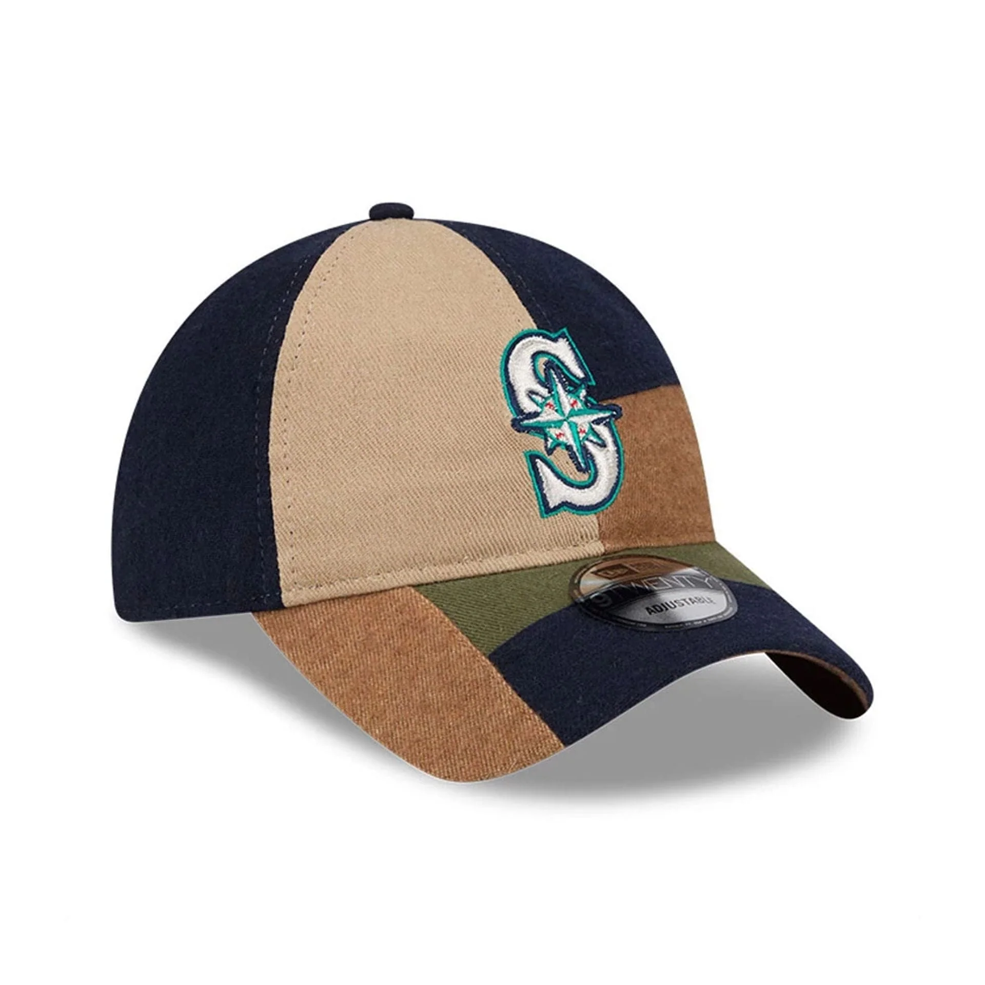 Seattle Mariners MLB Patchwork Open Brown 9TWENTY Adjustable Cap - Image 4