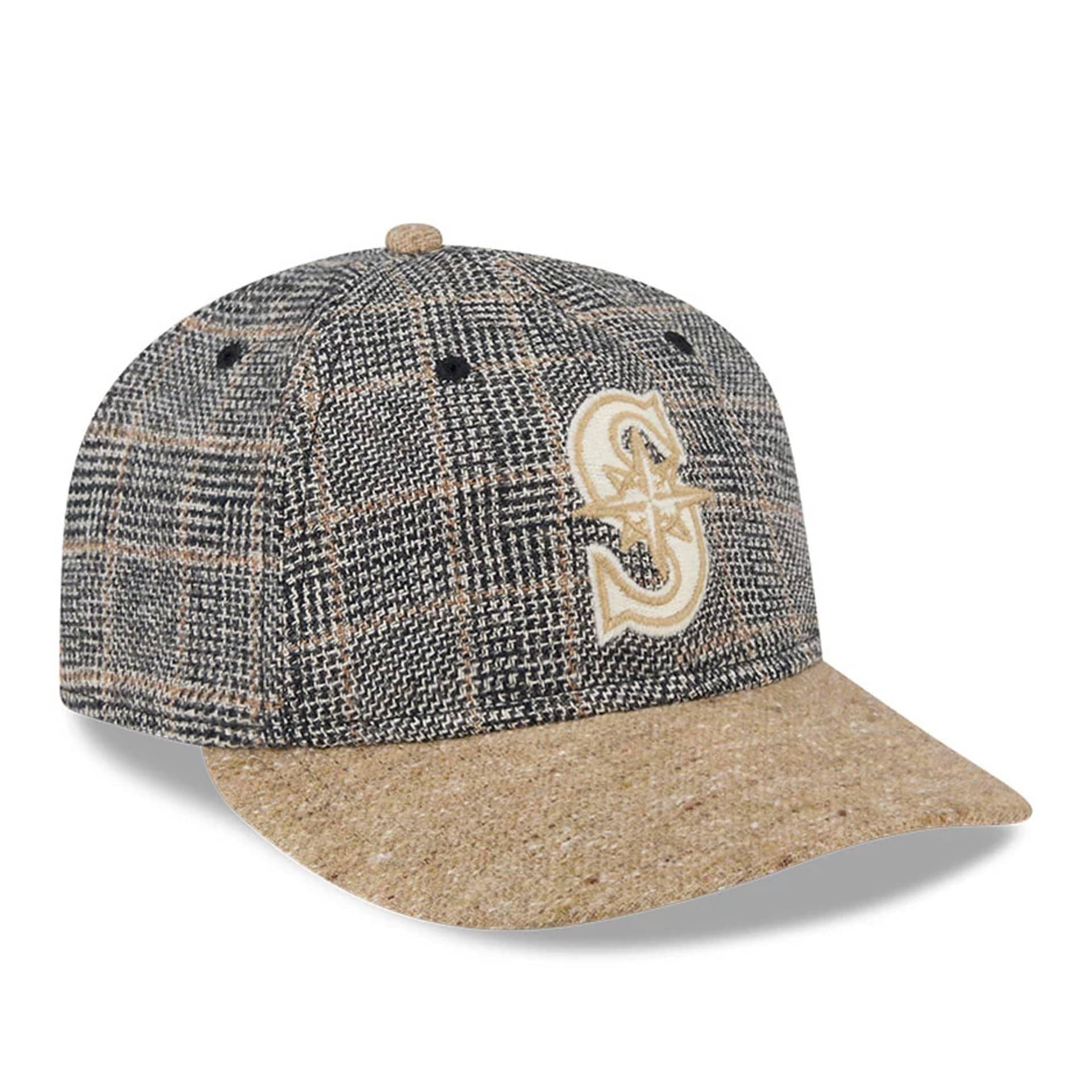 Seattle Mariners MLB Vintage Tweed Open Blue Retro Crown 59FIFTY Fitted Cap - Image 3