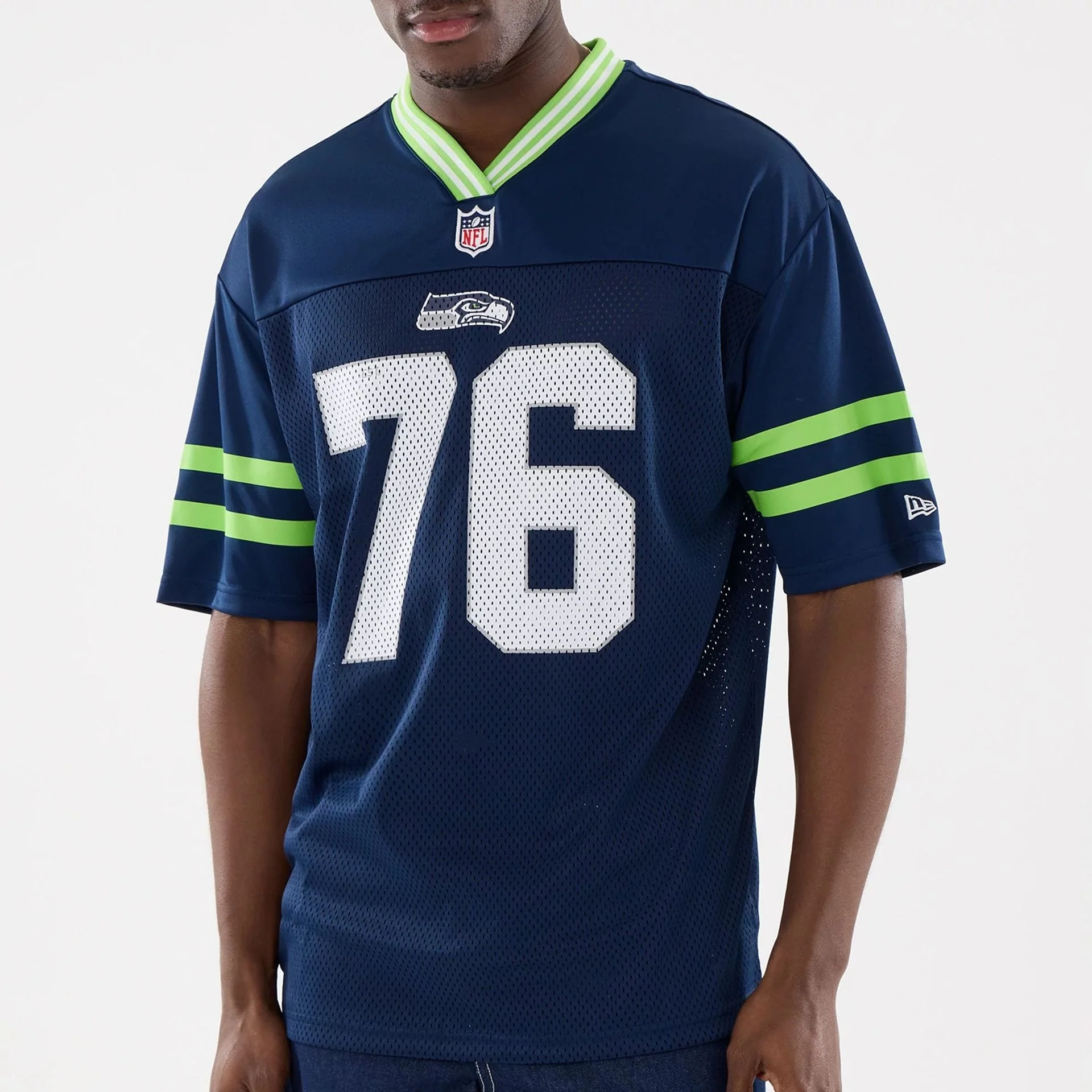 Seattle Seahawks NFL Mesh Dark Blue Mesh Jersey - Image 3