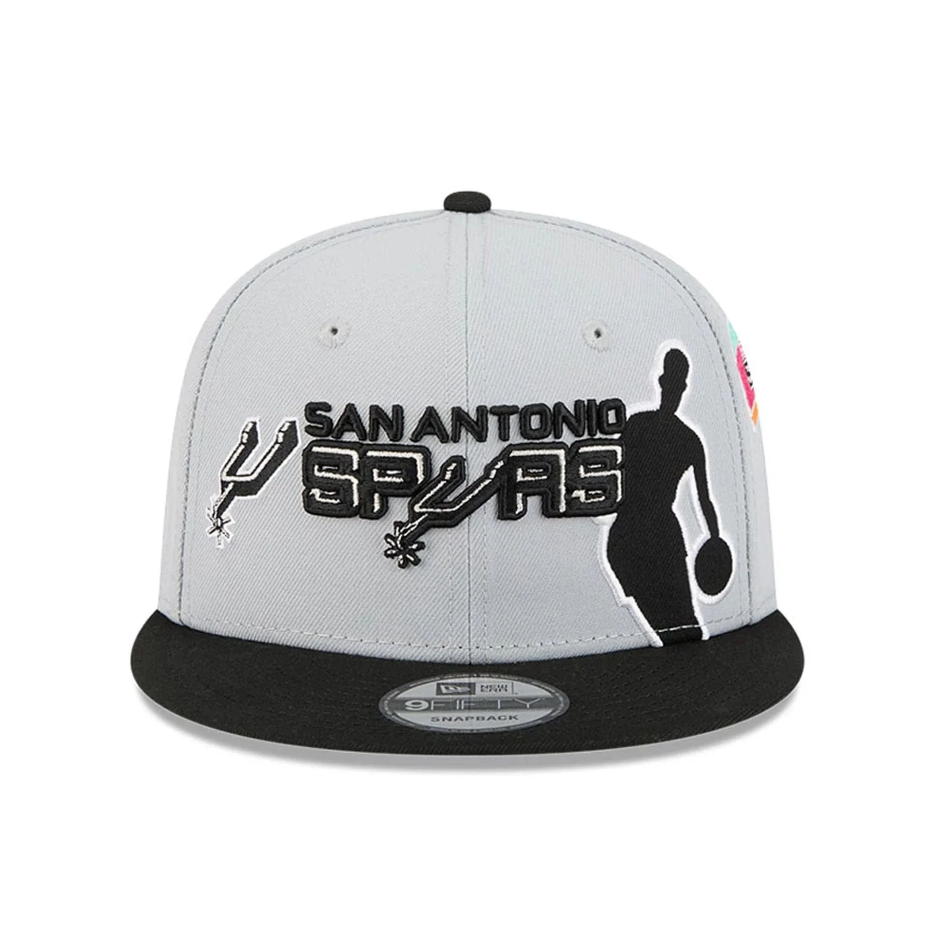 Spurs NBA Hardwood Classic ASG Grey 9FIFTY Snapback Adjustable Cap - Image 3