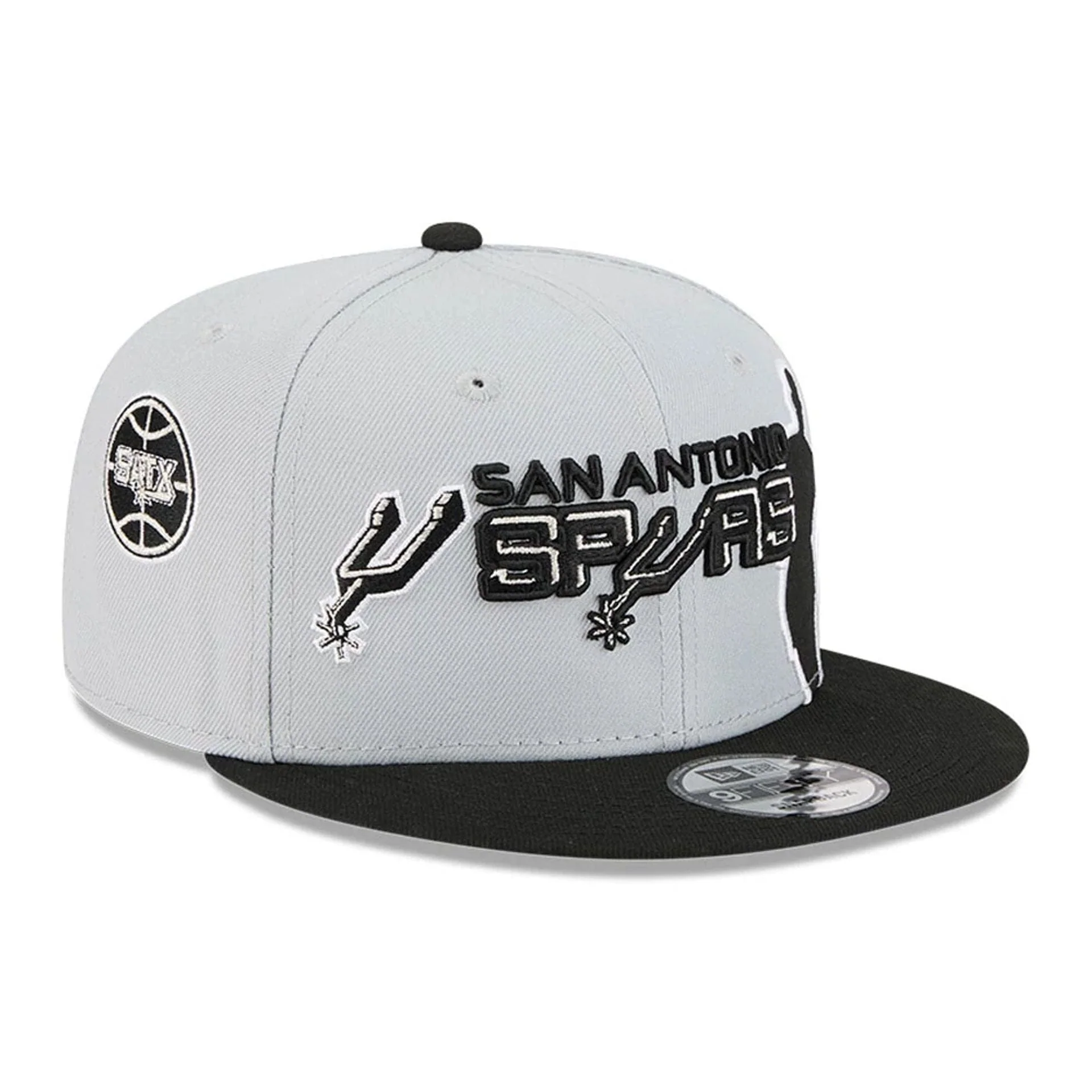 Spurs NBA Hardwood Classic ASG Grey 9FIFTY Snapback Adjustable Cap - Image 4