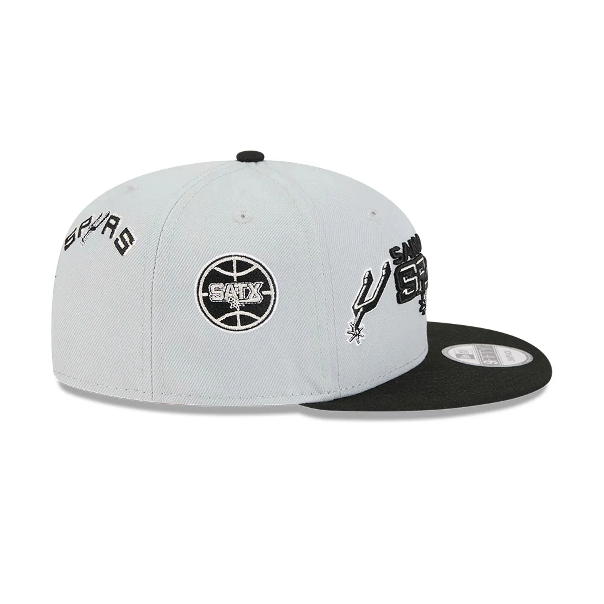 Spurs NBA Hardwood Classic ASG Grey 9FIFTY Snapback Adjustable Cap - Image 7