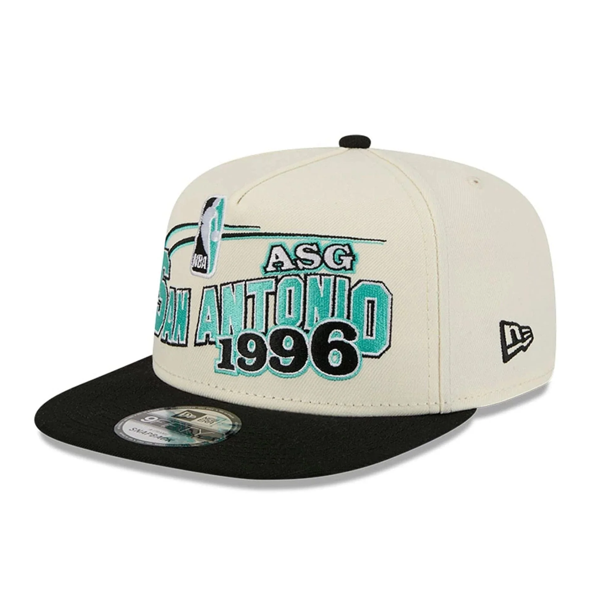 Spurs NBA Hardwood Classic ASG White 9FIFTY A-Frame Snapback Adjustable Cap - Image 4