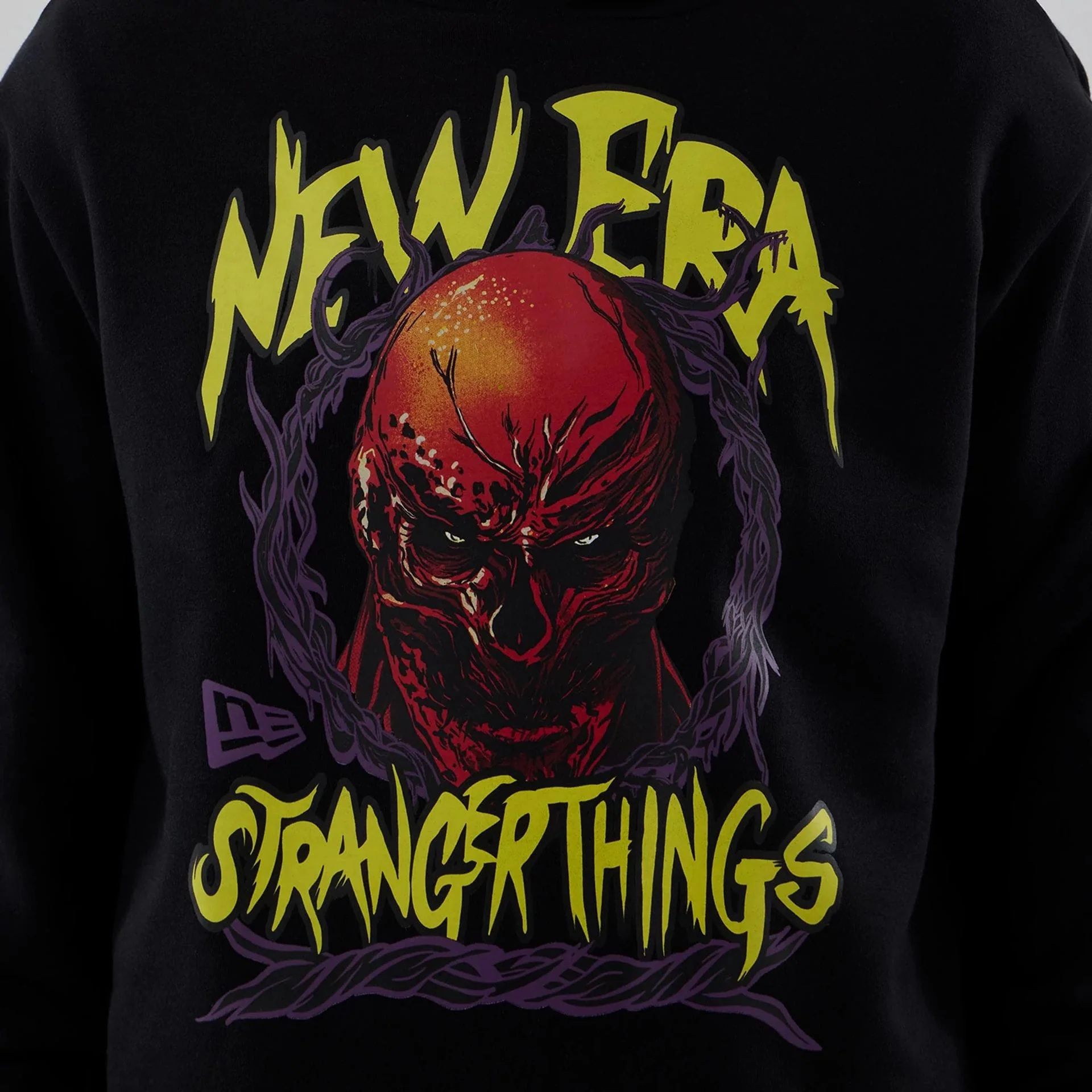 Stranger Things Black Oversized Pullover Hoodie - Image 3