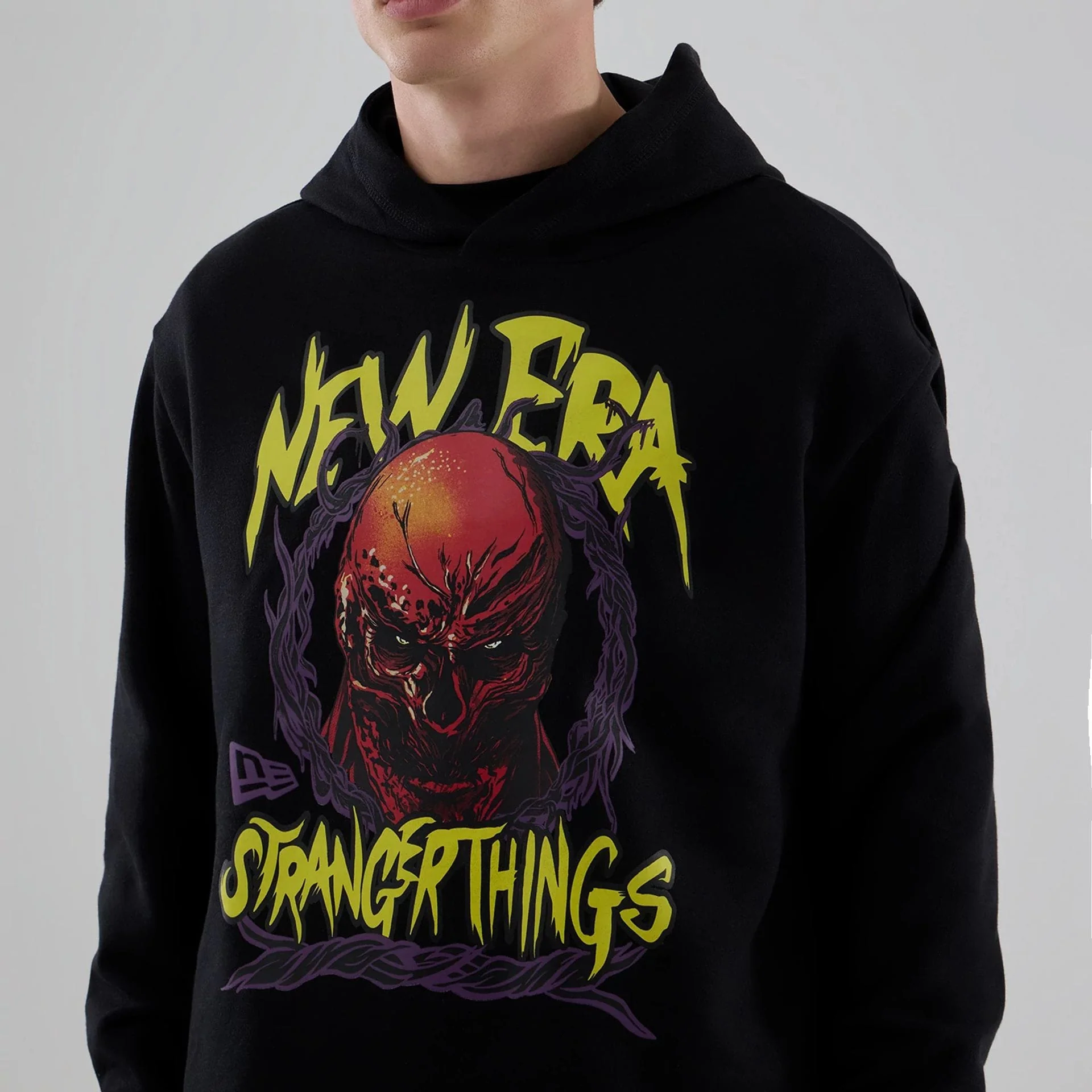 Stranger Things Black Oversized Pullover Hoodie - Image 6