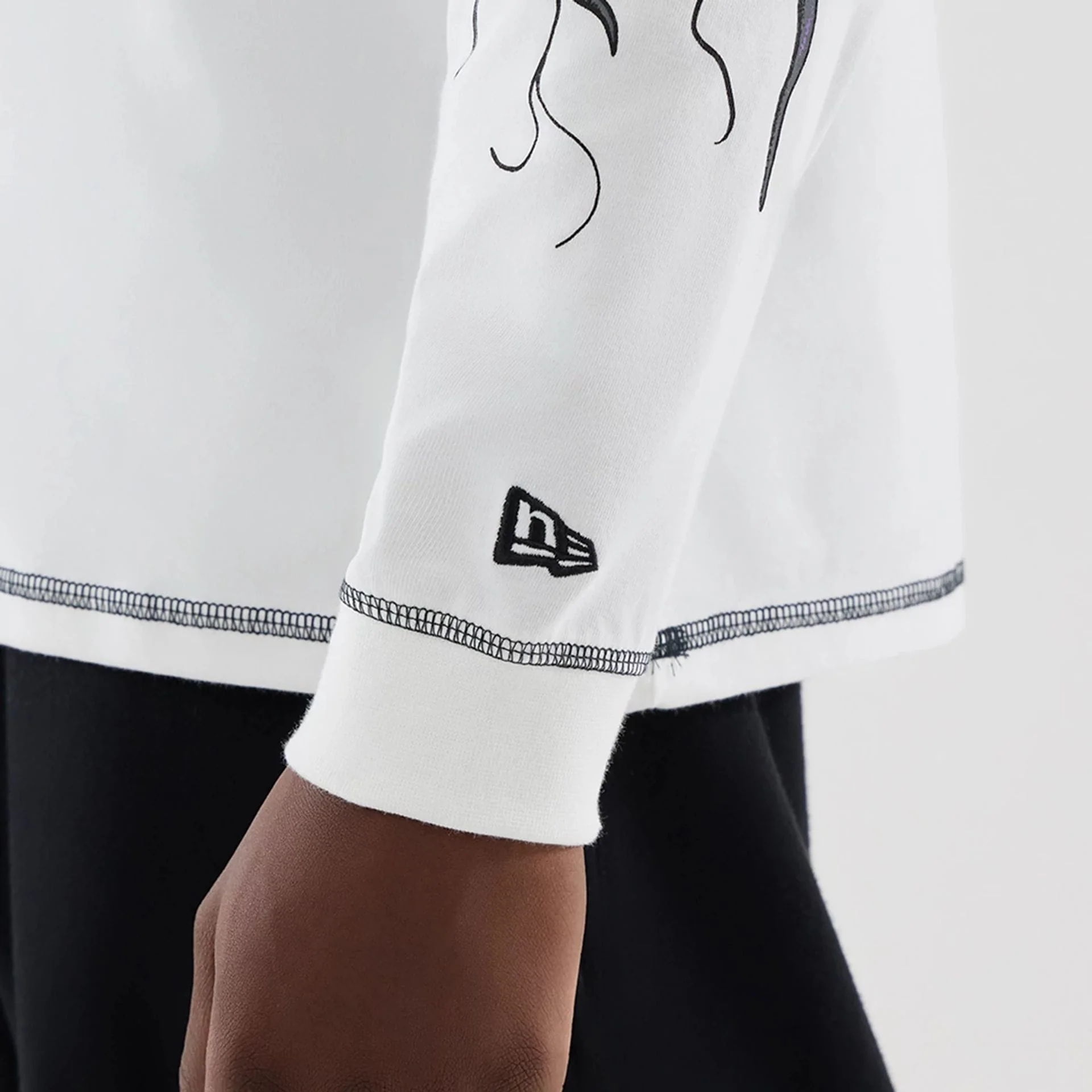 Stranger Things White Oversized Long Sleeve T-Shirt - Image 5