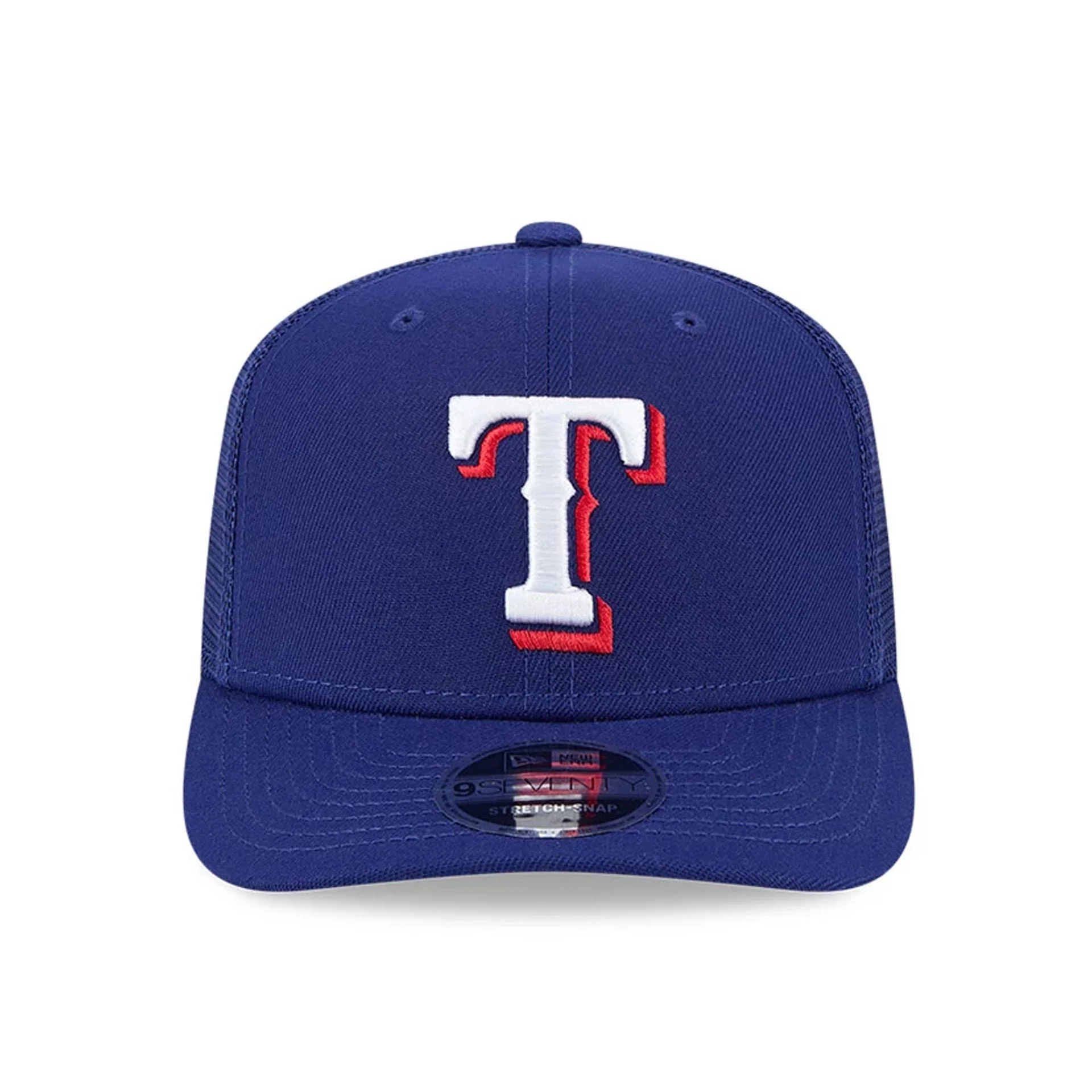 Texas Rangers MLB Evergreen Dark Blue 9SEVENTY Stretch Snap Adjustable Cap - Image 3