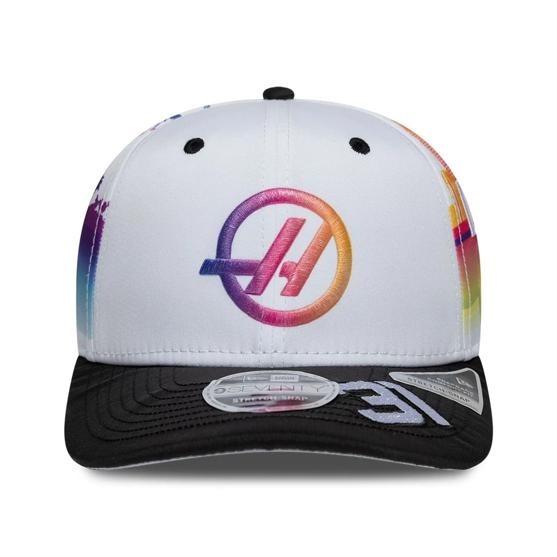 TGR Haas F1 Esteban Ocon Miami Race Special White 9SEVENTY Stretch Snap Cap - Image 3