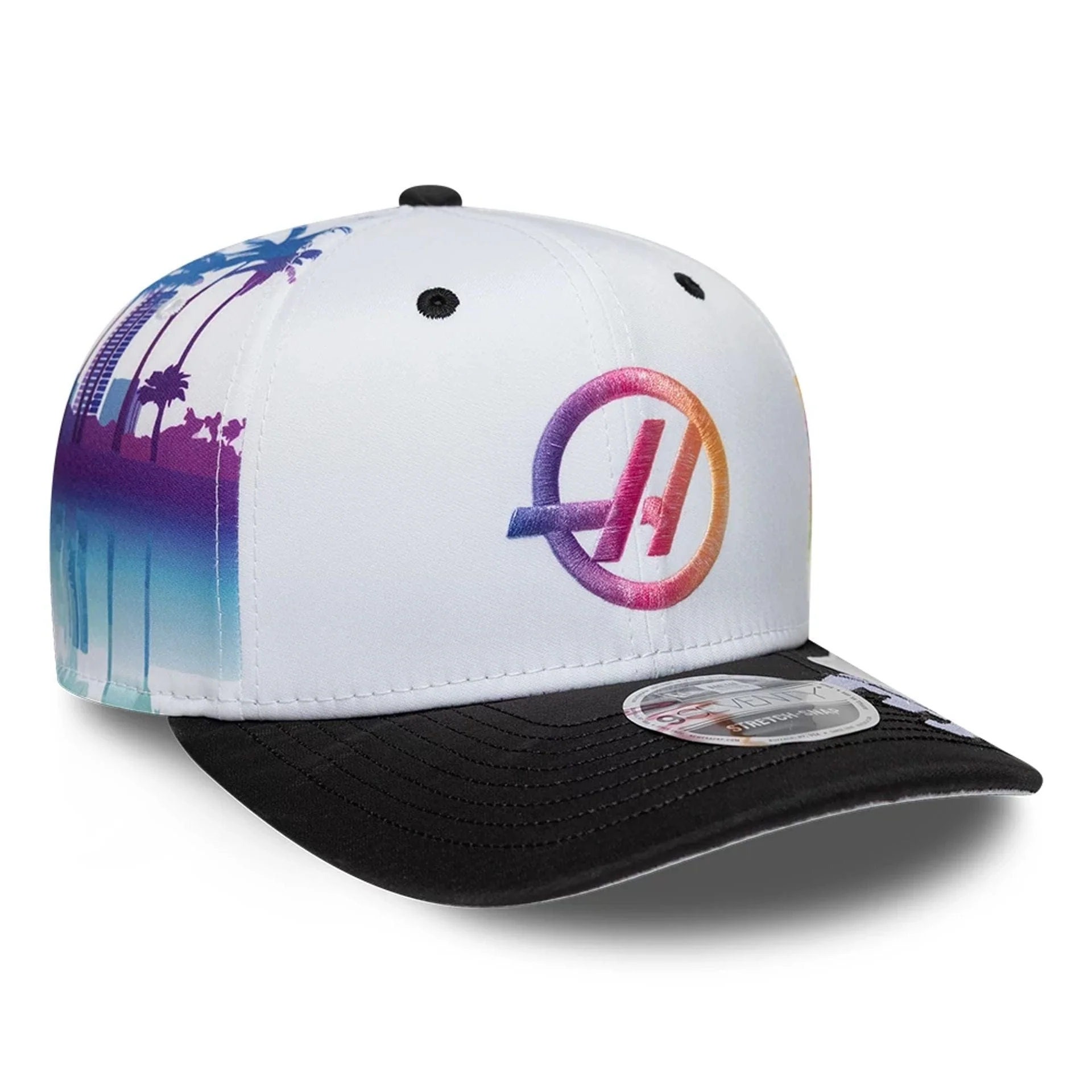 TGR Haas F1 Esteban Ocon Miami Race Special White 9SEVENTY Stretch Snap Cap - Image 4