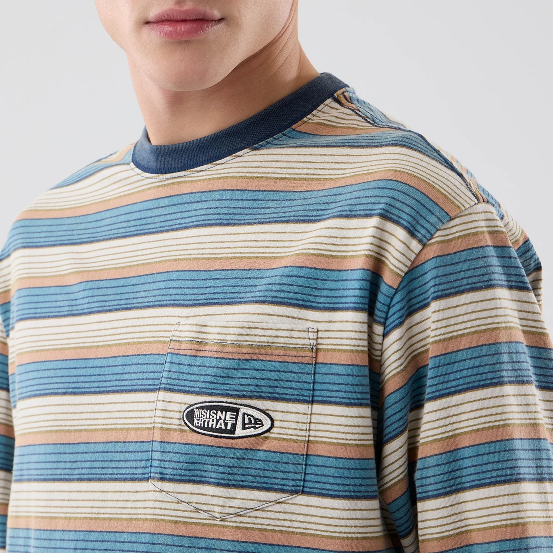 Thisisneverthat X New Era Border Beige Long Sleeve T-Shirt - Image 3