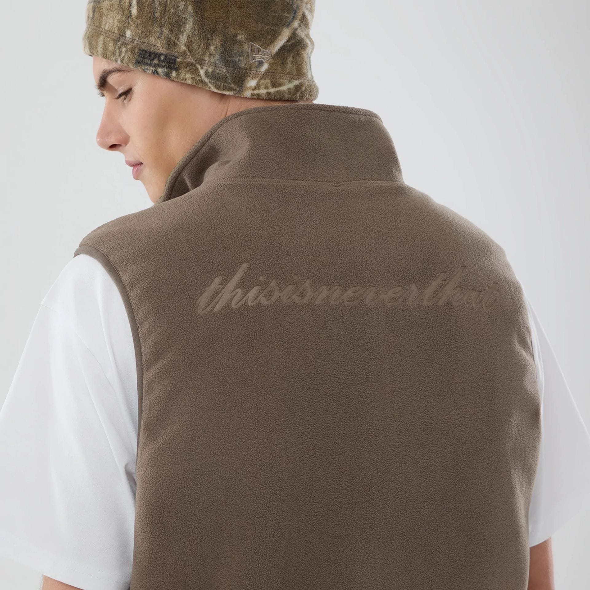 Thisisneverthat X New Era Revolution Fleece Real Tree Vest - Image 7
