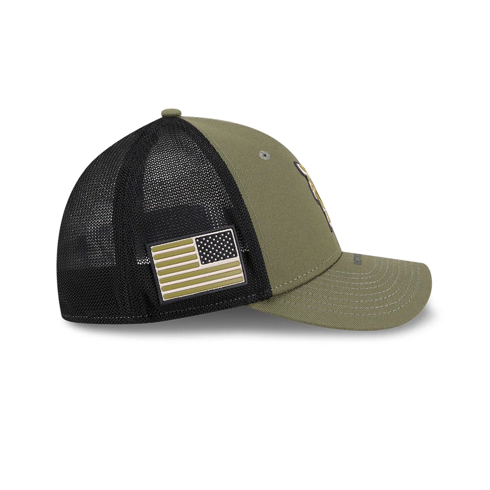 Tigers MLB Armed Forces Day 2026 Green 39THIRTY M-Crown Stretch Fit Cap - Image 4