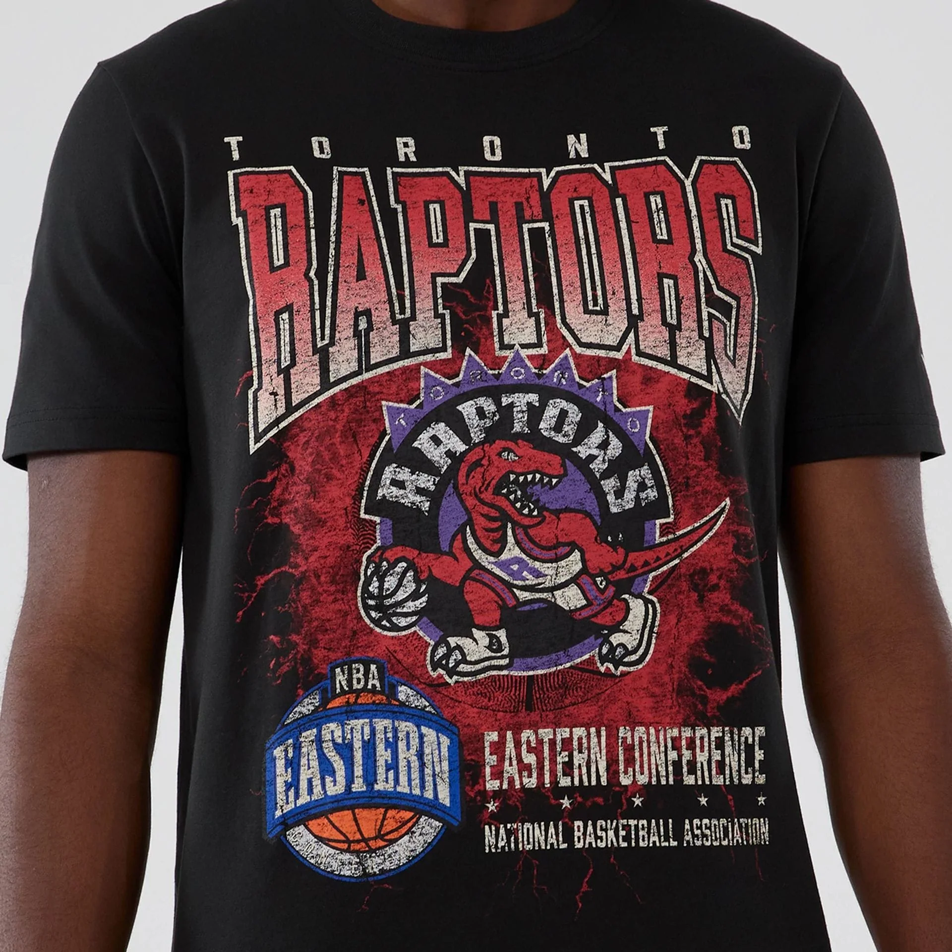 Toronto Raptors NBA Hardwood Classic Black T-Shirt - Image 3