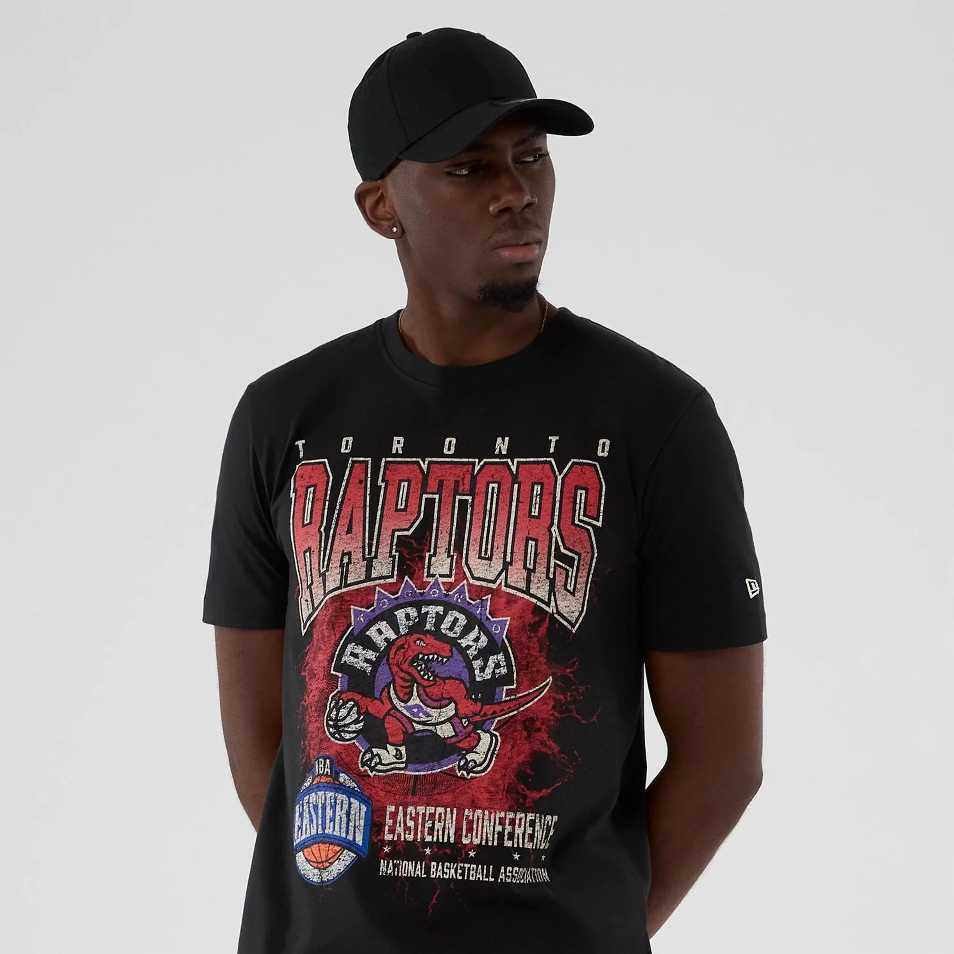 Toronto Raptors NBA Hardwood Classic Black T-Shirt - Image 7