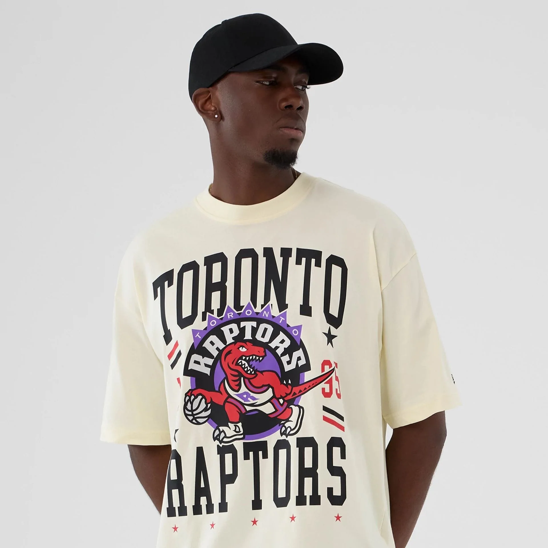 Toronto Raptors NBA Hardwood Classic Cream T-Shirt - Image 6
