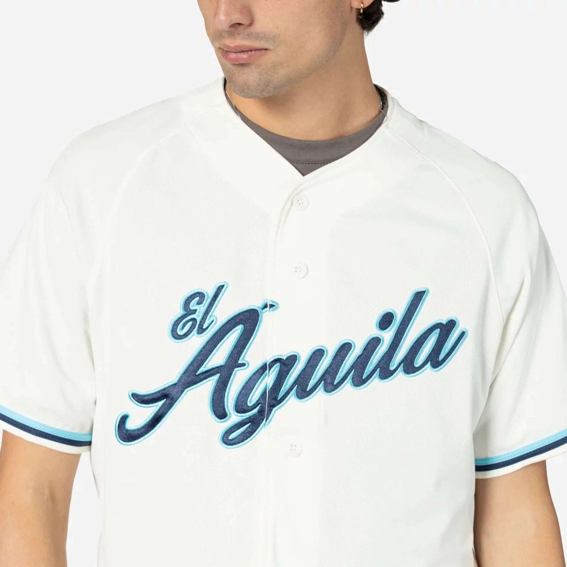 Veracruz Aguilas Mexico LMB On Field Cream On-Field Jersey - Image 3