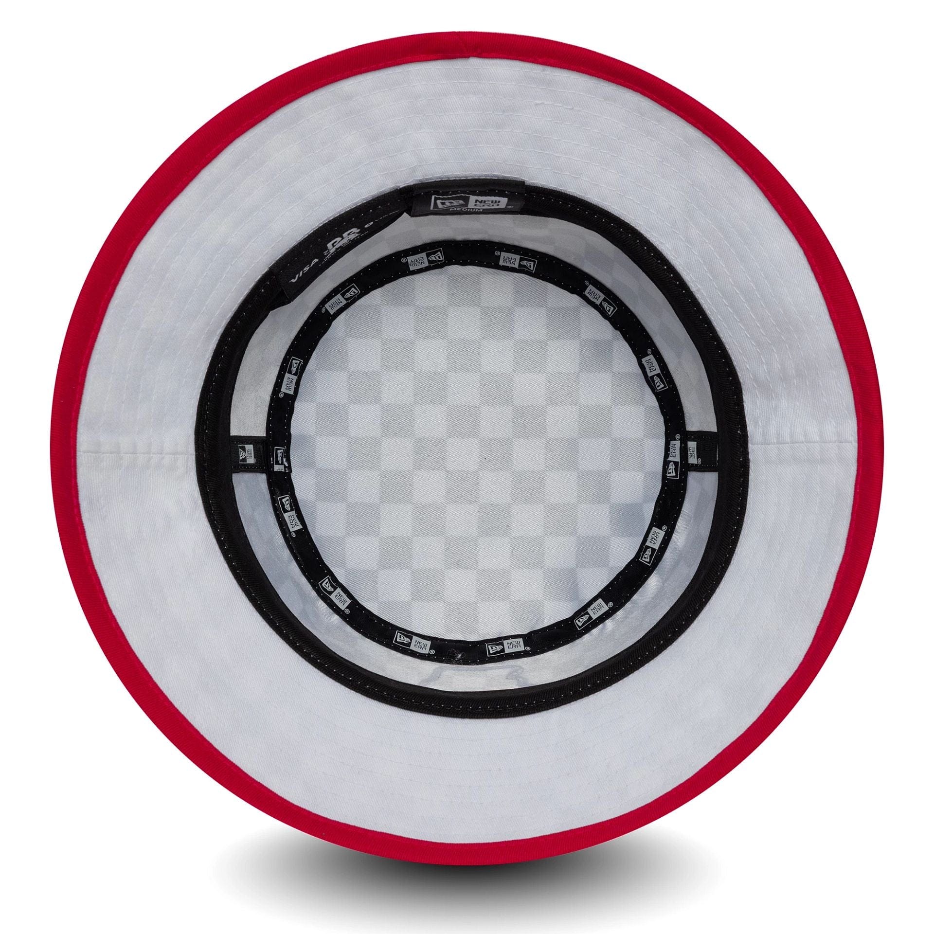 Visa Cash App Racing Bulls Checkerboard White Bucket Hat - Image 5
