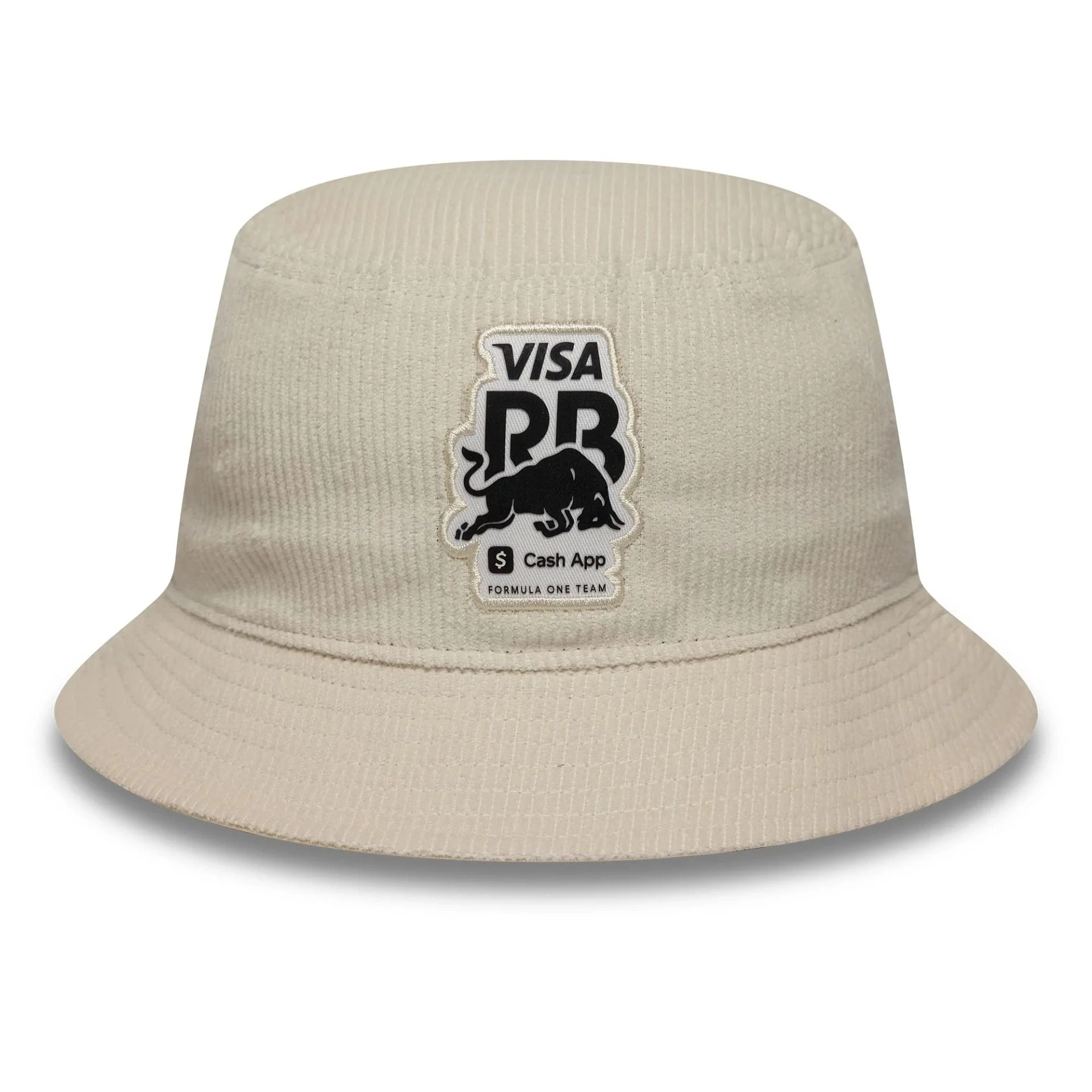 Visa Cash App Racing Bulls Womens Cream Cord Bucket Hat - Image 2