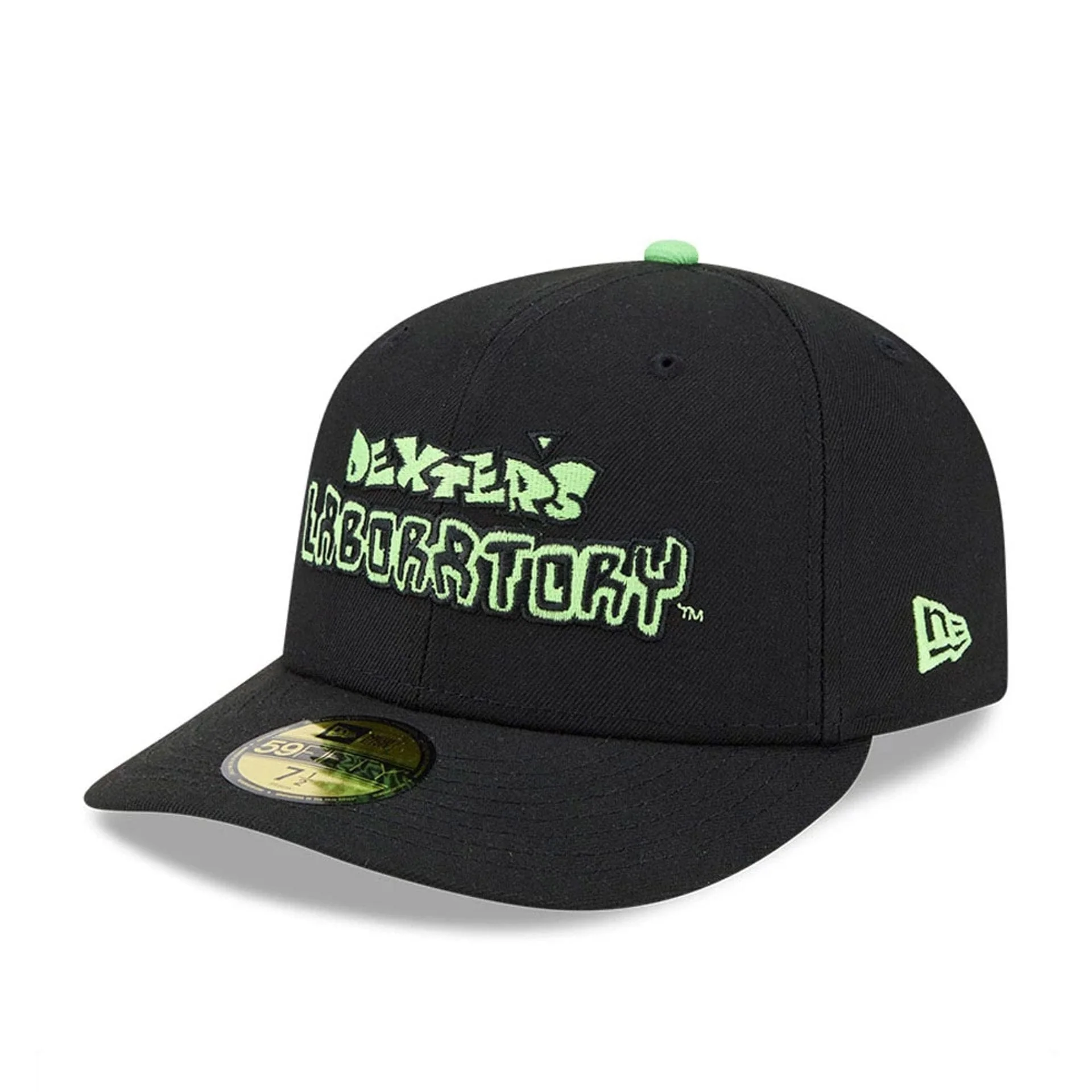 Warner Bros Logo Dexter's Laboratory Black 59FIFTY Fitted Cap - Image 4