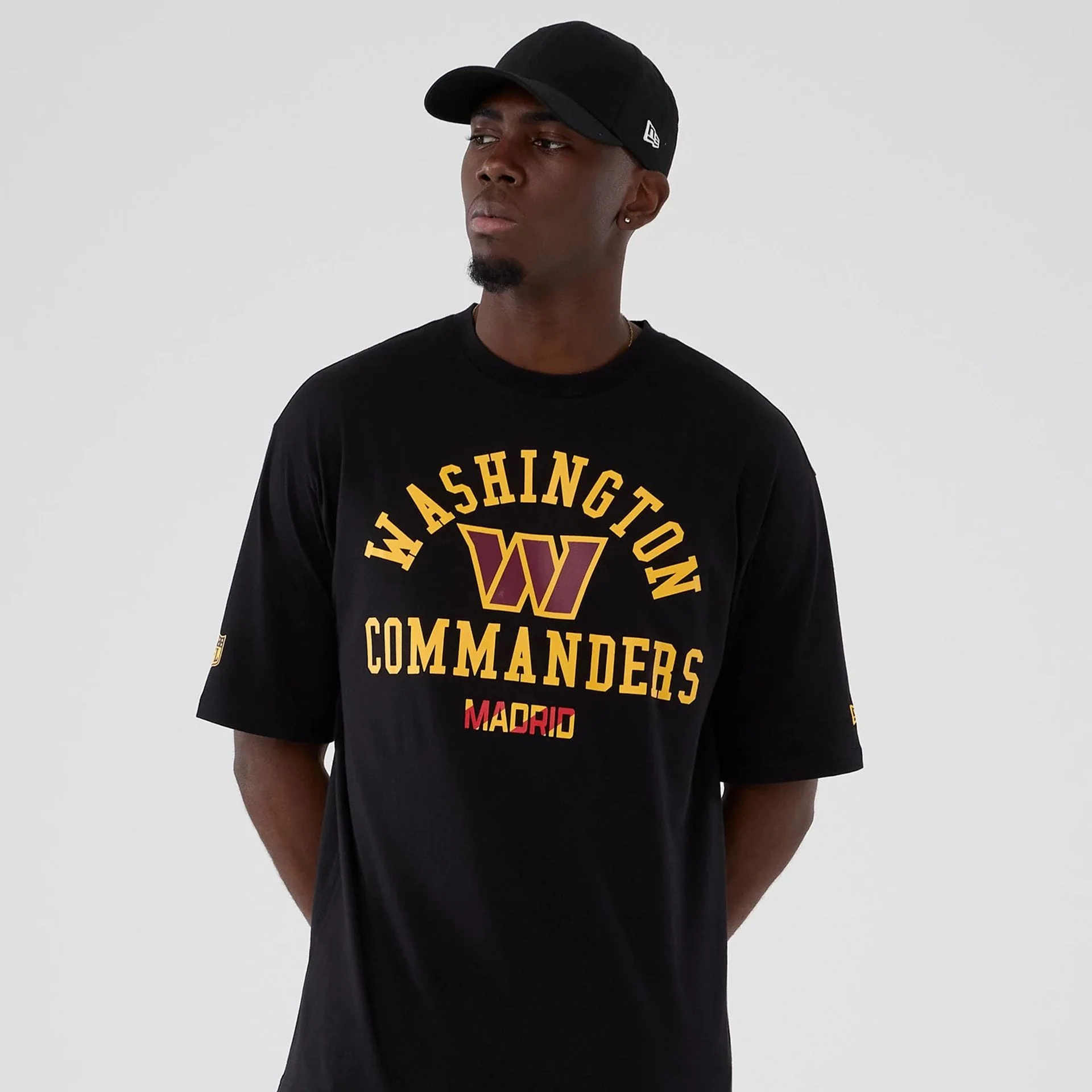 Washington Commanders NFL International Series Games 2025 Black Oversized T-Shirt - Image 7