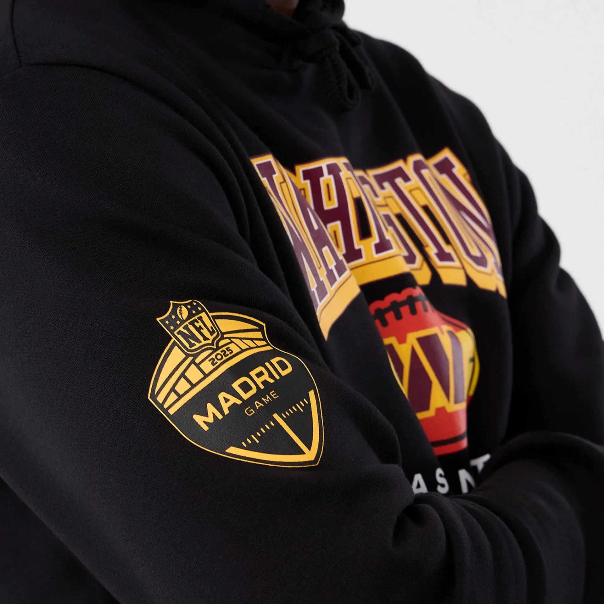 Washington Commanders NFL International Series Games 2025 Black Pullover Hoodie - Image 5