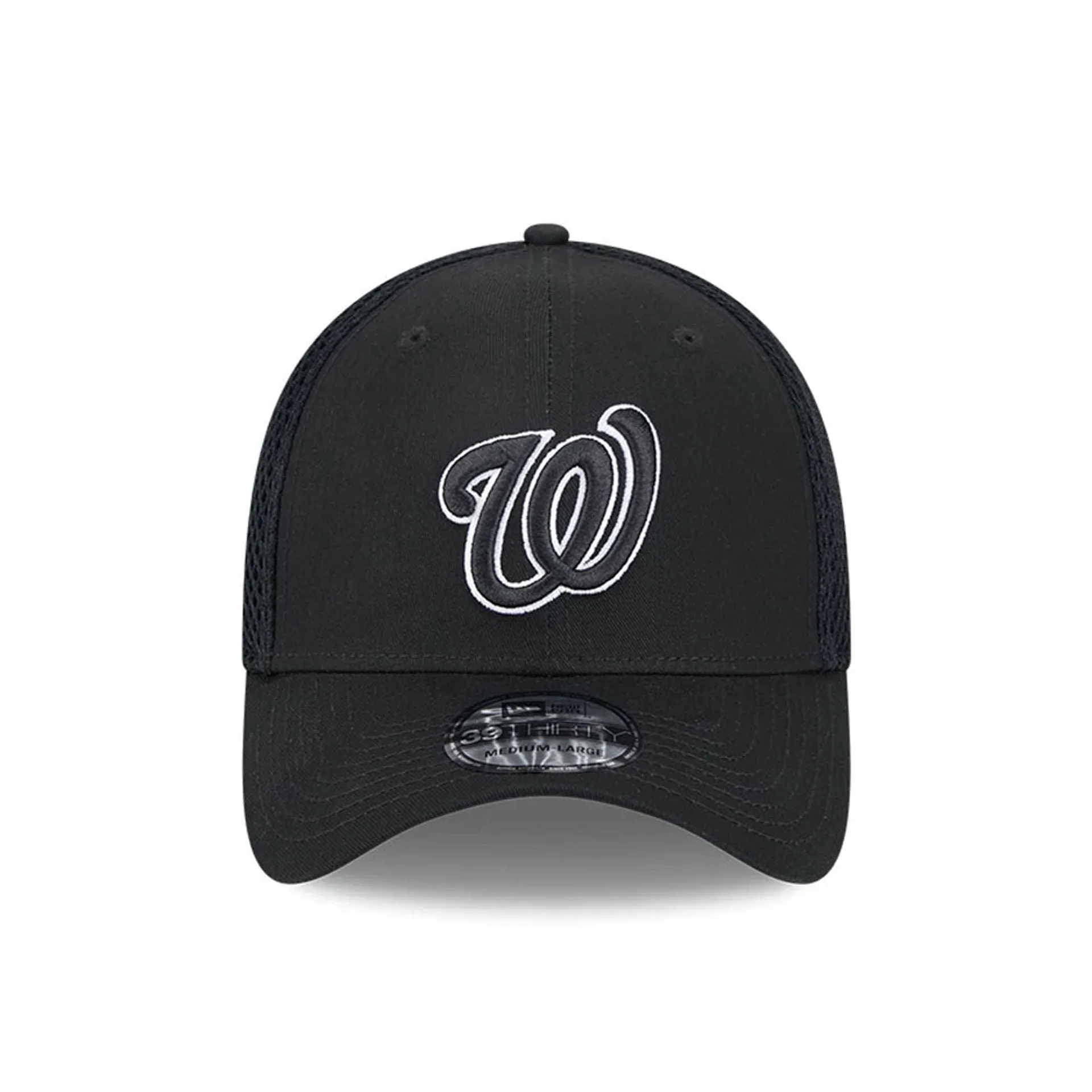 Washington Nationals MLB Evergreen Neo Black 39THIRTY Stretch Fit Cap - Image 3
