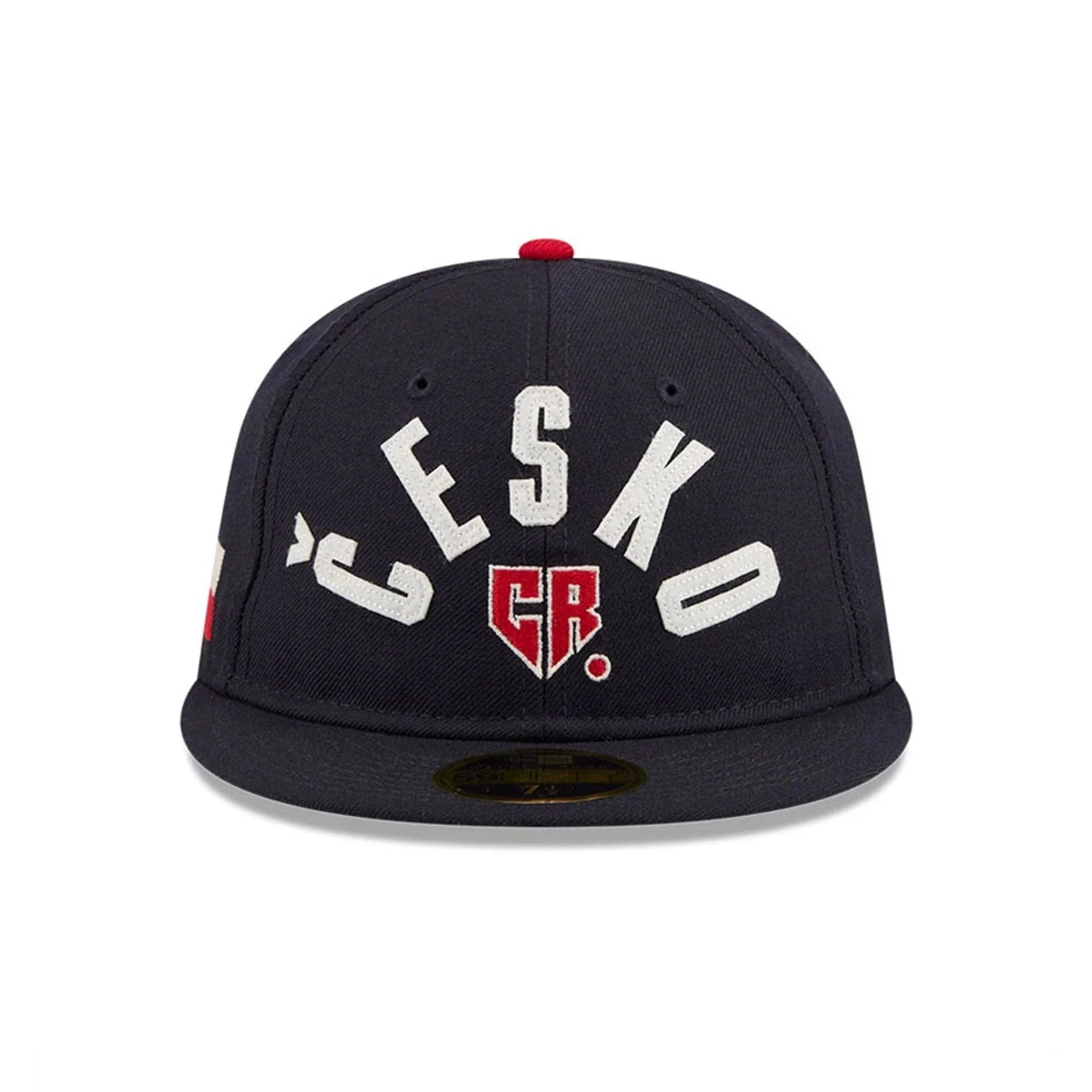 WBC Czech Republic Classical Script Navy Retro Crown 59FIFTY Fitted Cap - Image 3