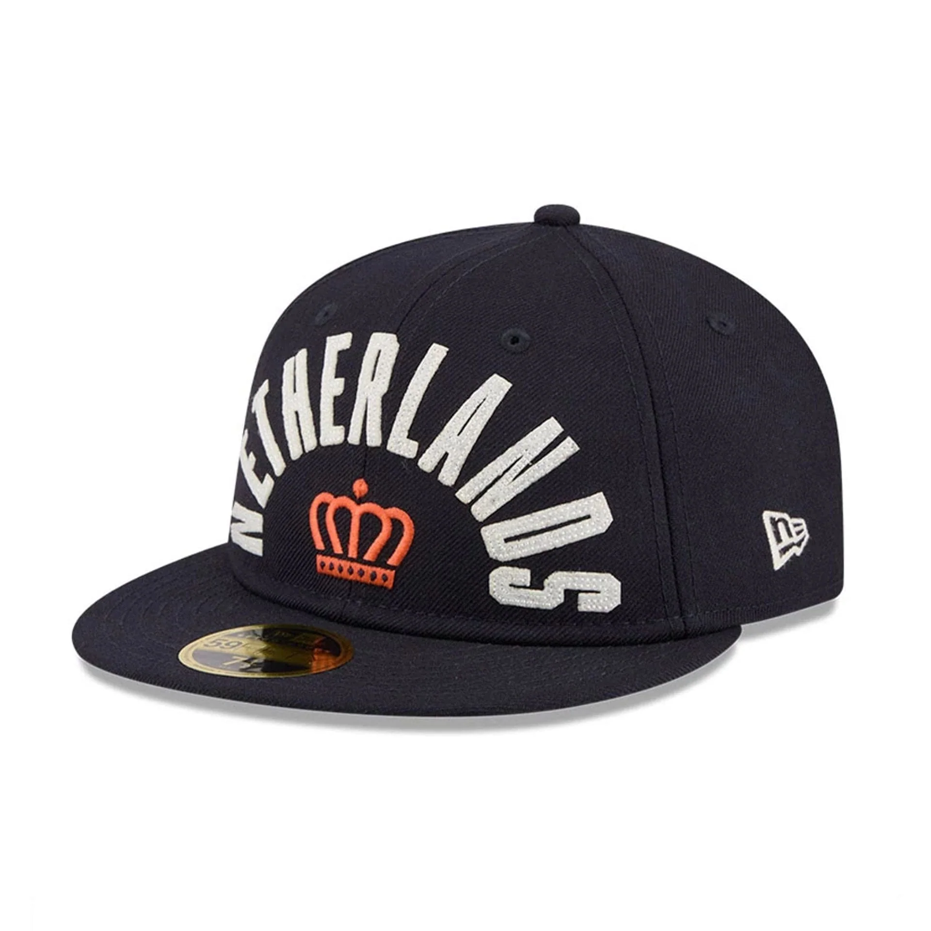 WBC Netherlands Classical Script Navy Retro Crown 59FIFTY Fitted Cap - Image 4