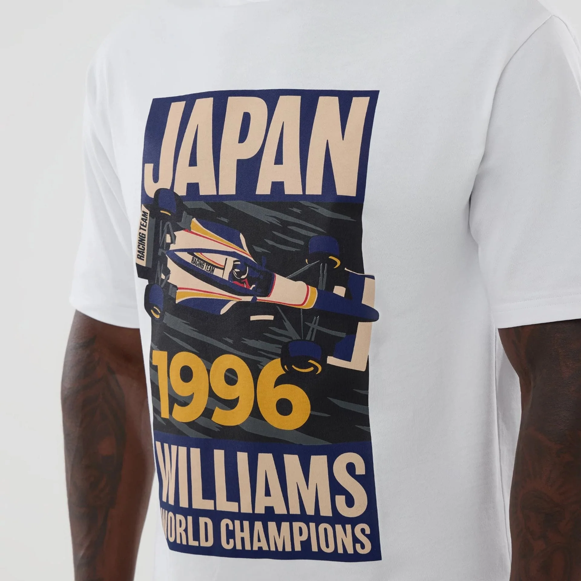 Williams Japan 1996 White Oversized T-Shirt - Image 3