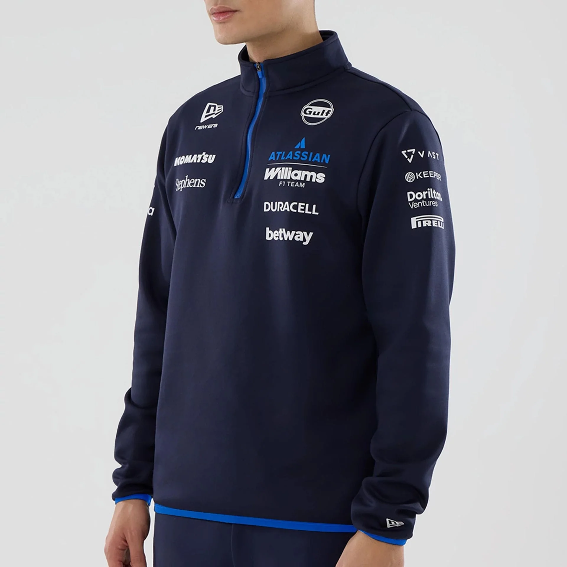 Williams Navy Mid Layer 1/4 Zip Sweater - Image 4