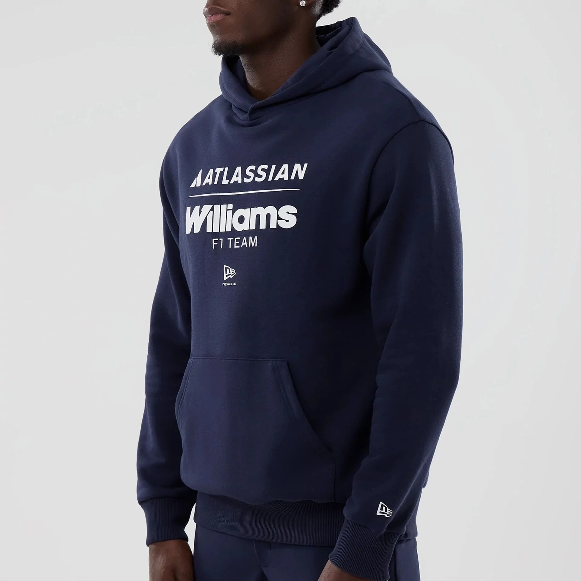 Williams Navy Oversized Pullover Hoodie - Image 4