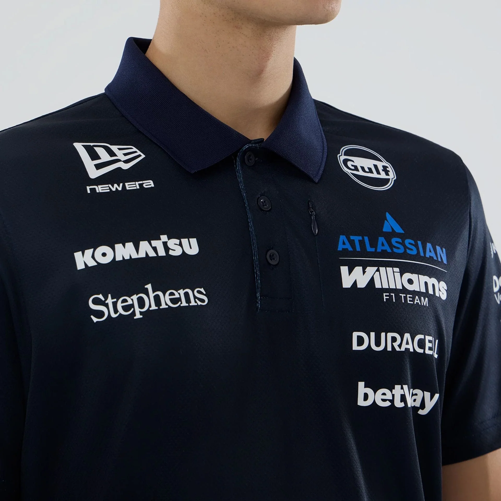 Williams Navy Tech Polo T-shirt - Image 3