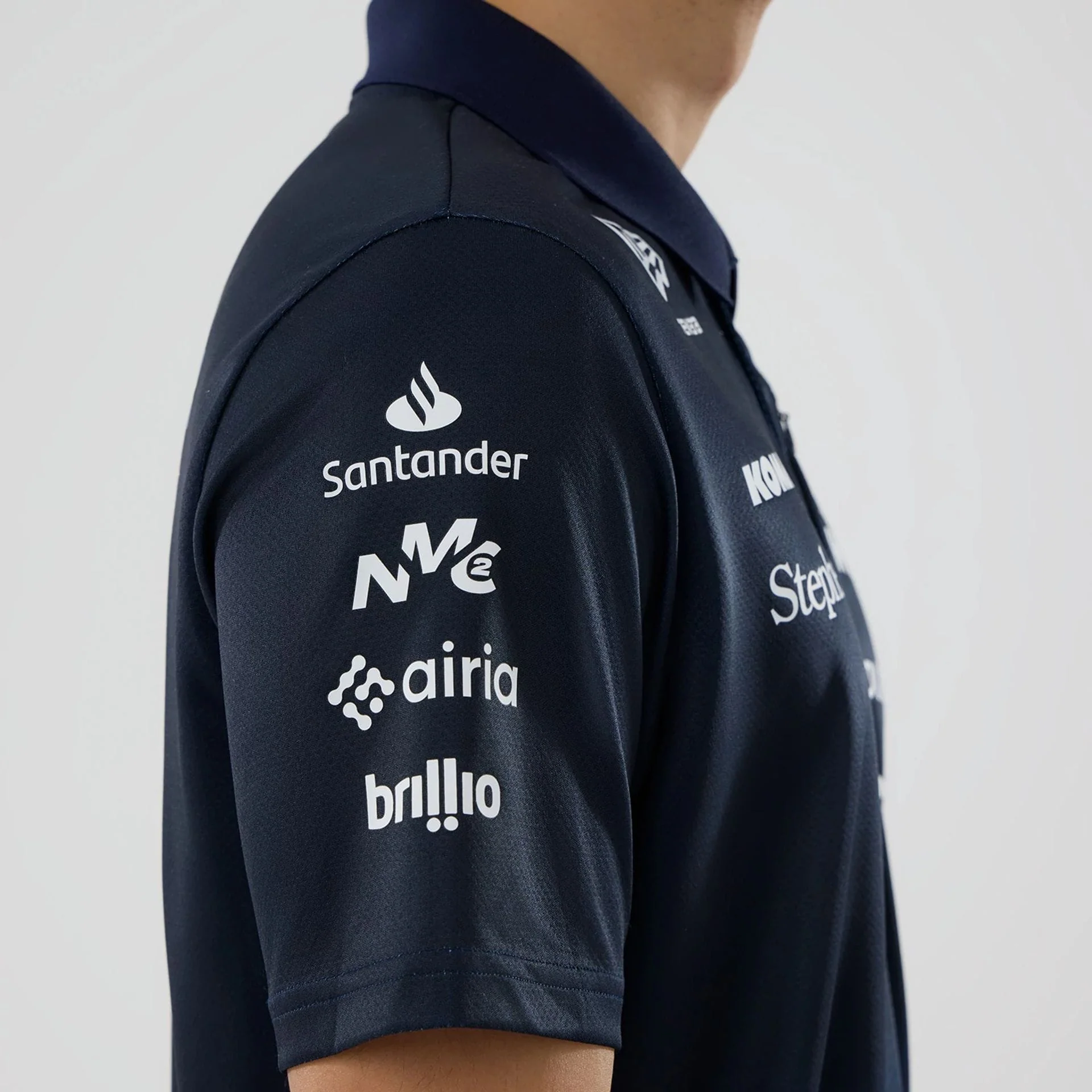 Williams Navy Tech Polo T-shirt - Image 6