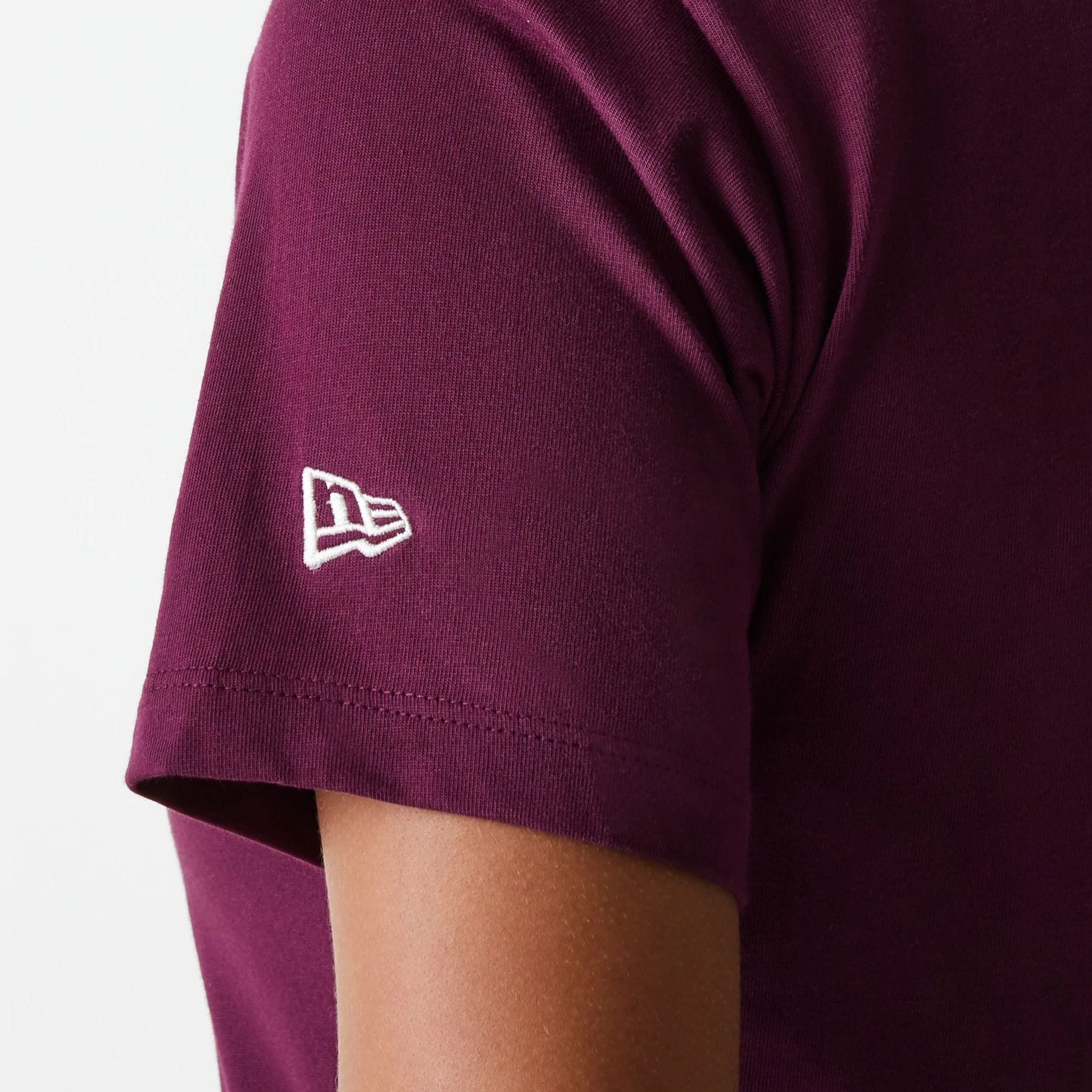 Womens New Era Crest Dark Red T-Shirt - Image 6
