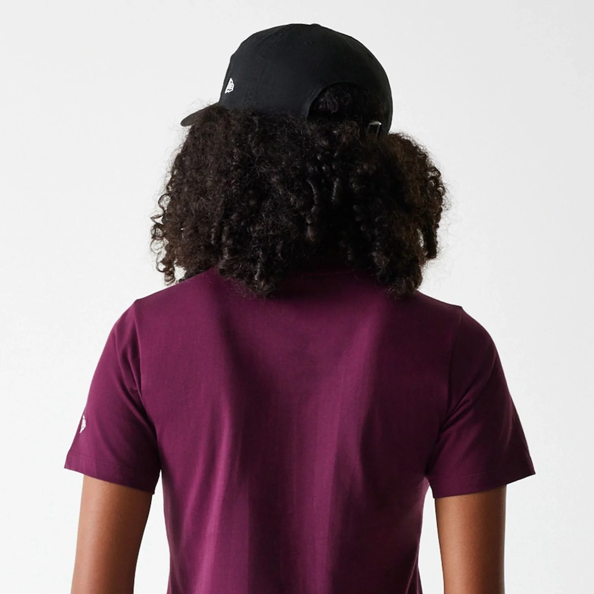 Womens New Era Crest Dark Red T-Shirt - Image 7
